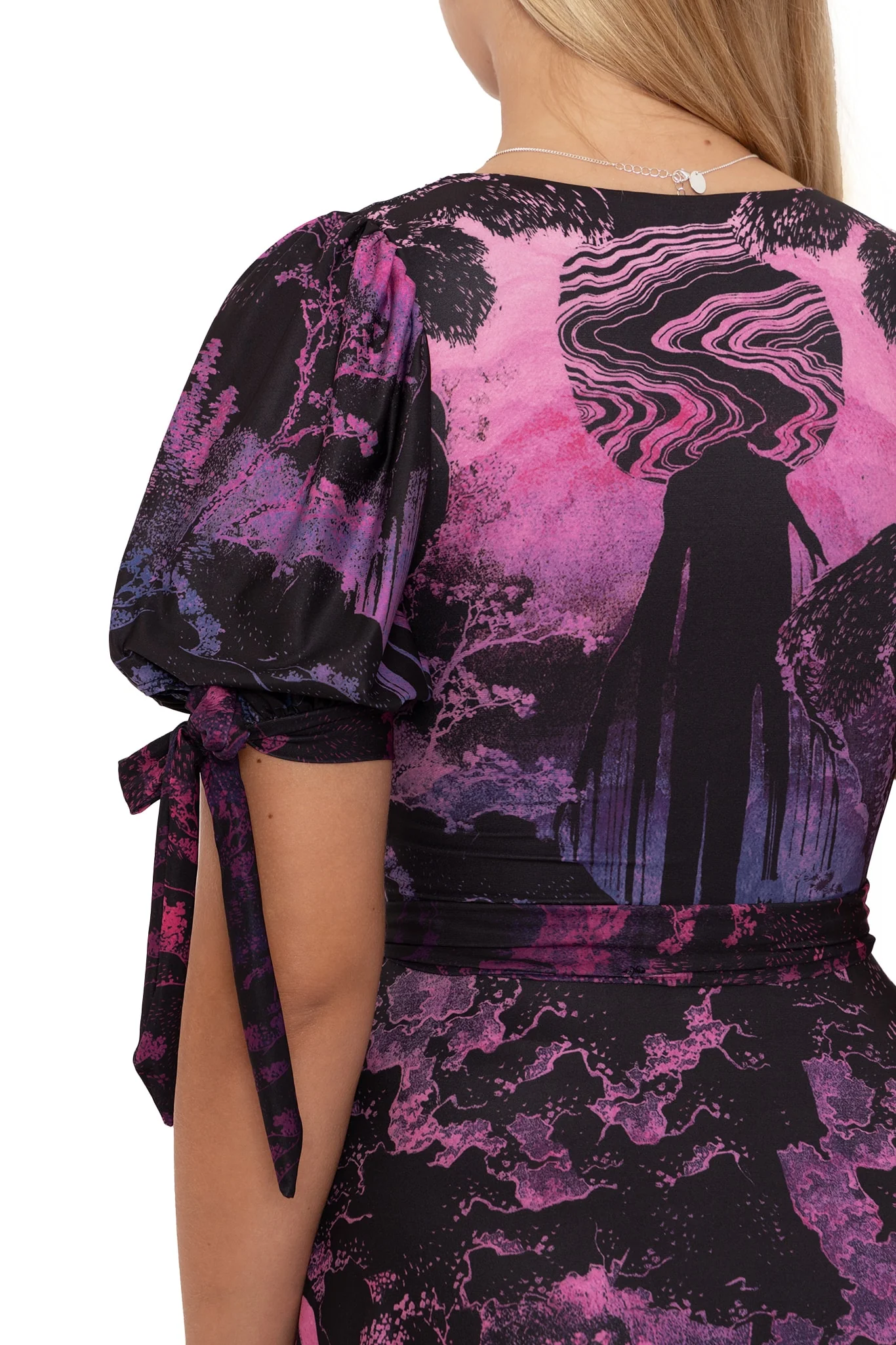Hokusai's Waterfalls Wrap Maxi Dress - Image 4
