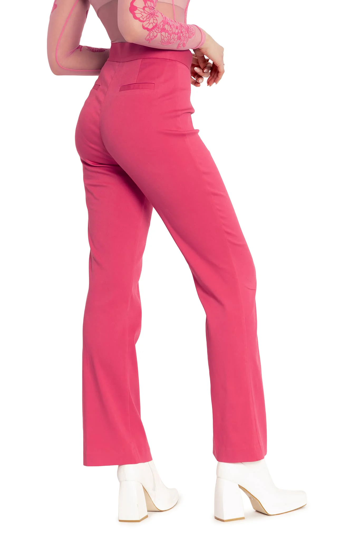 Hot Pink Bootleg Pants - Image 2