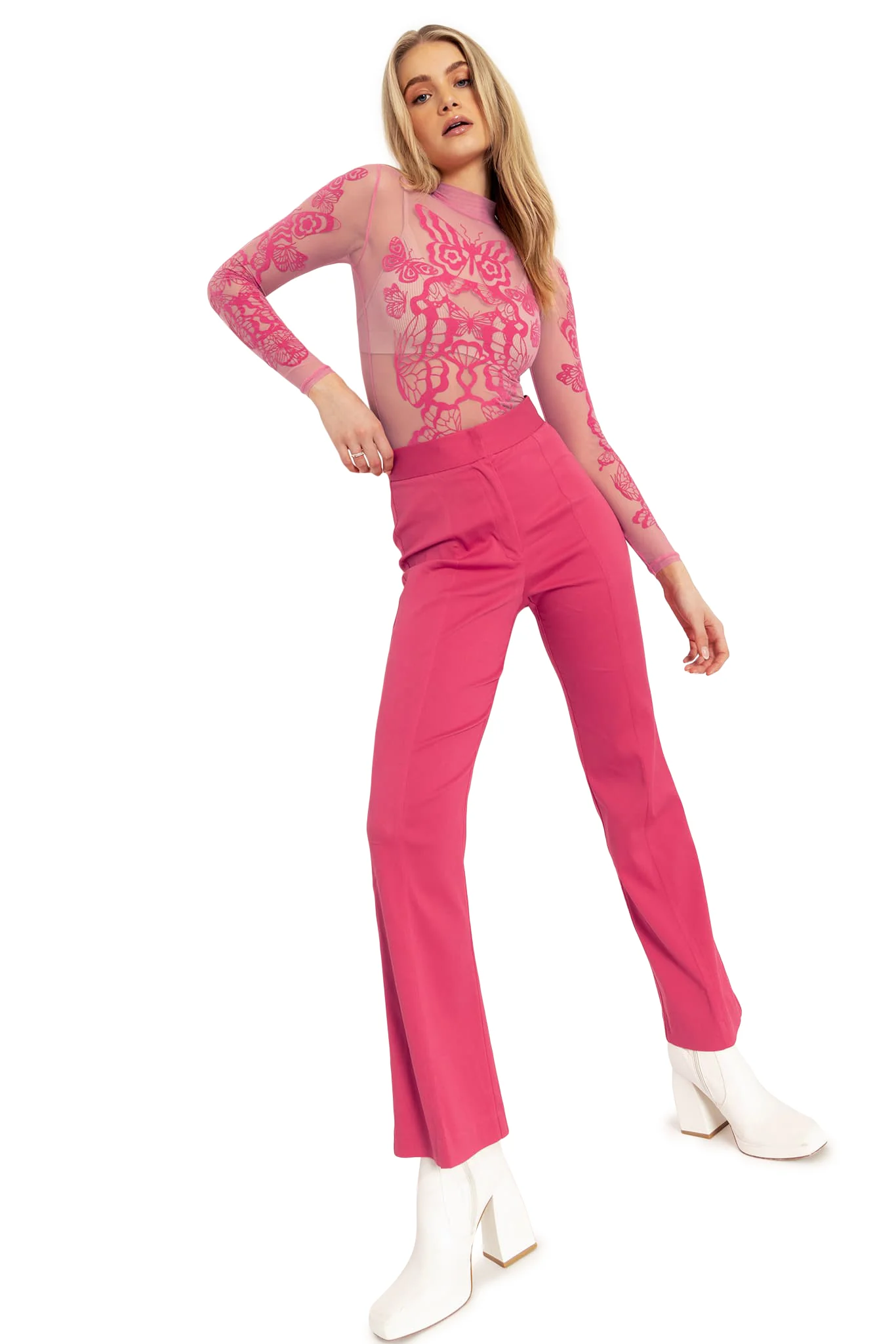 Hot Pink Bootleg Pants - Image 7