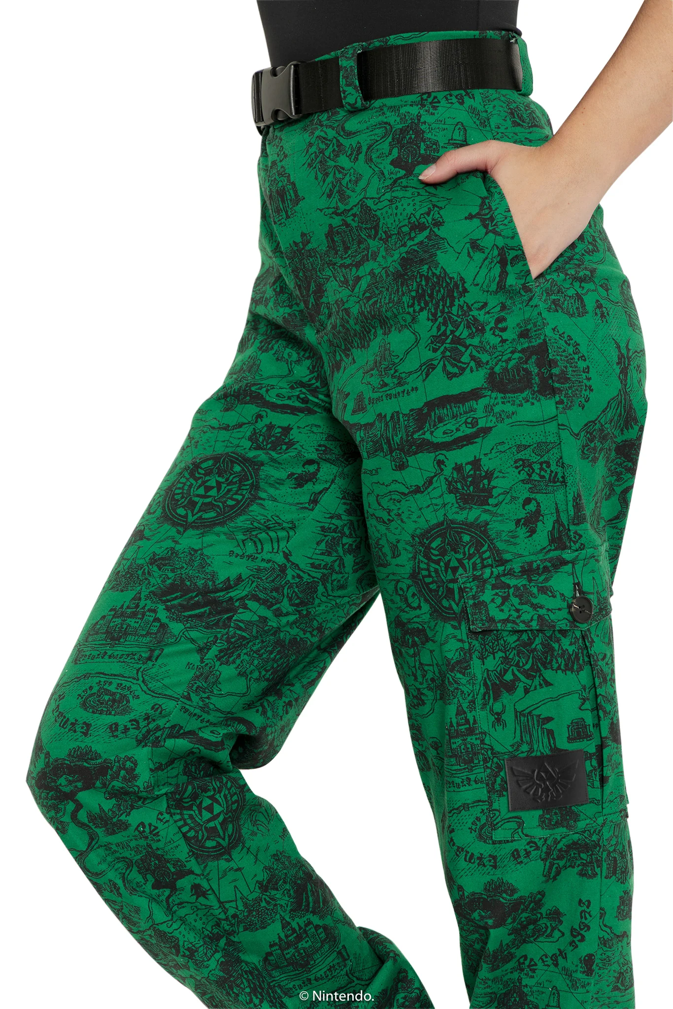 Hyrule Map Green Cargo Pants - Image 3