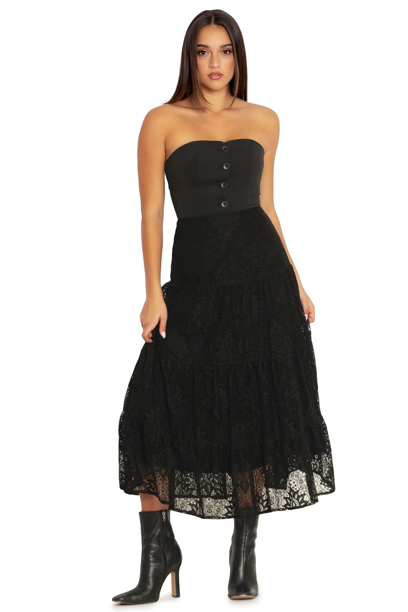 Immortal Lace Tier Midaxi Skirt