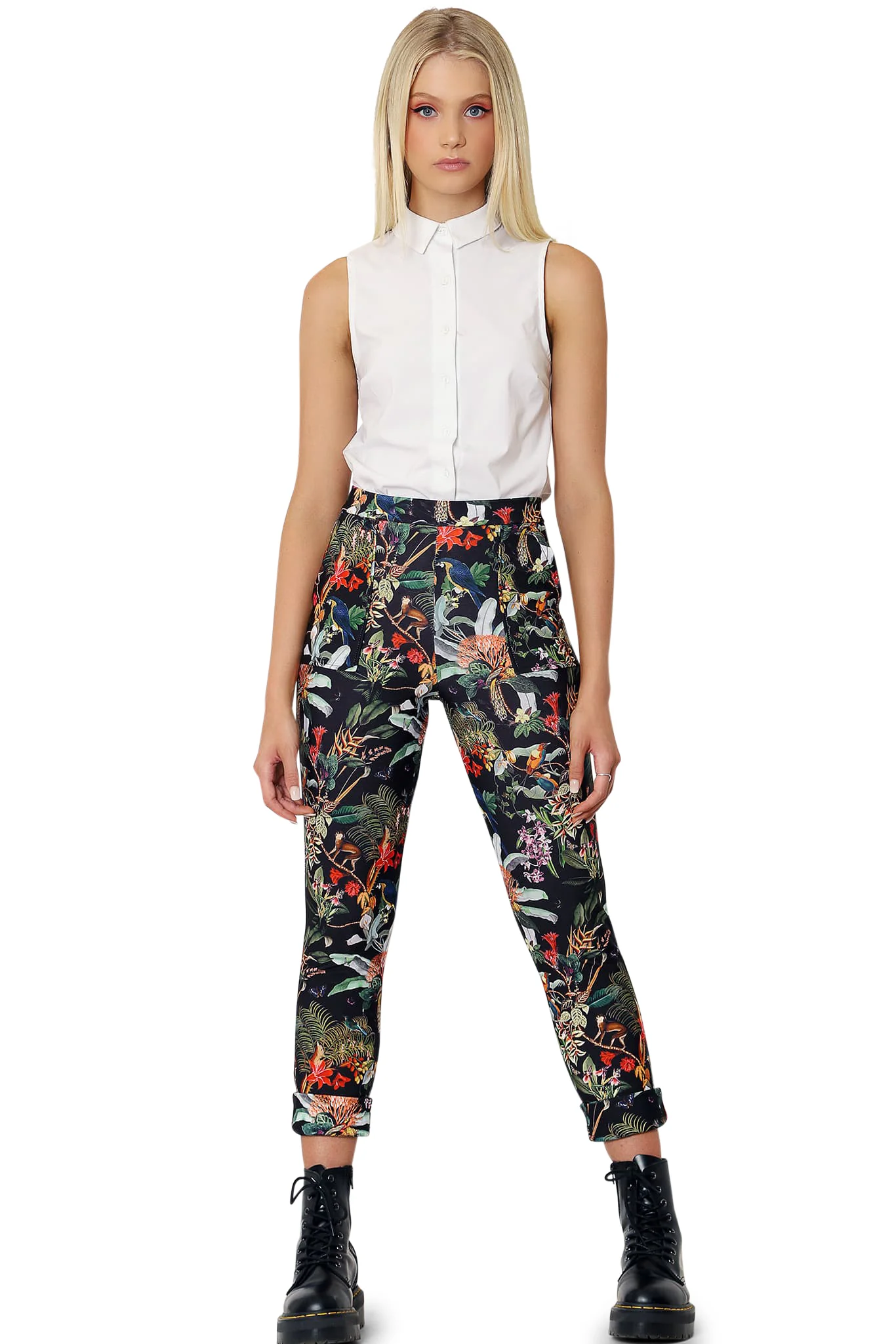 Into The Wild Black Cuffed Pants