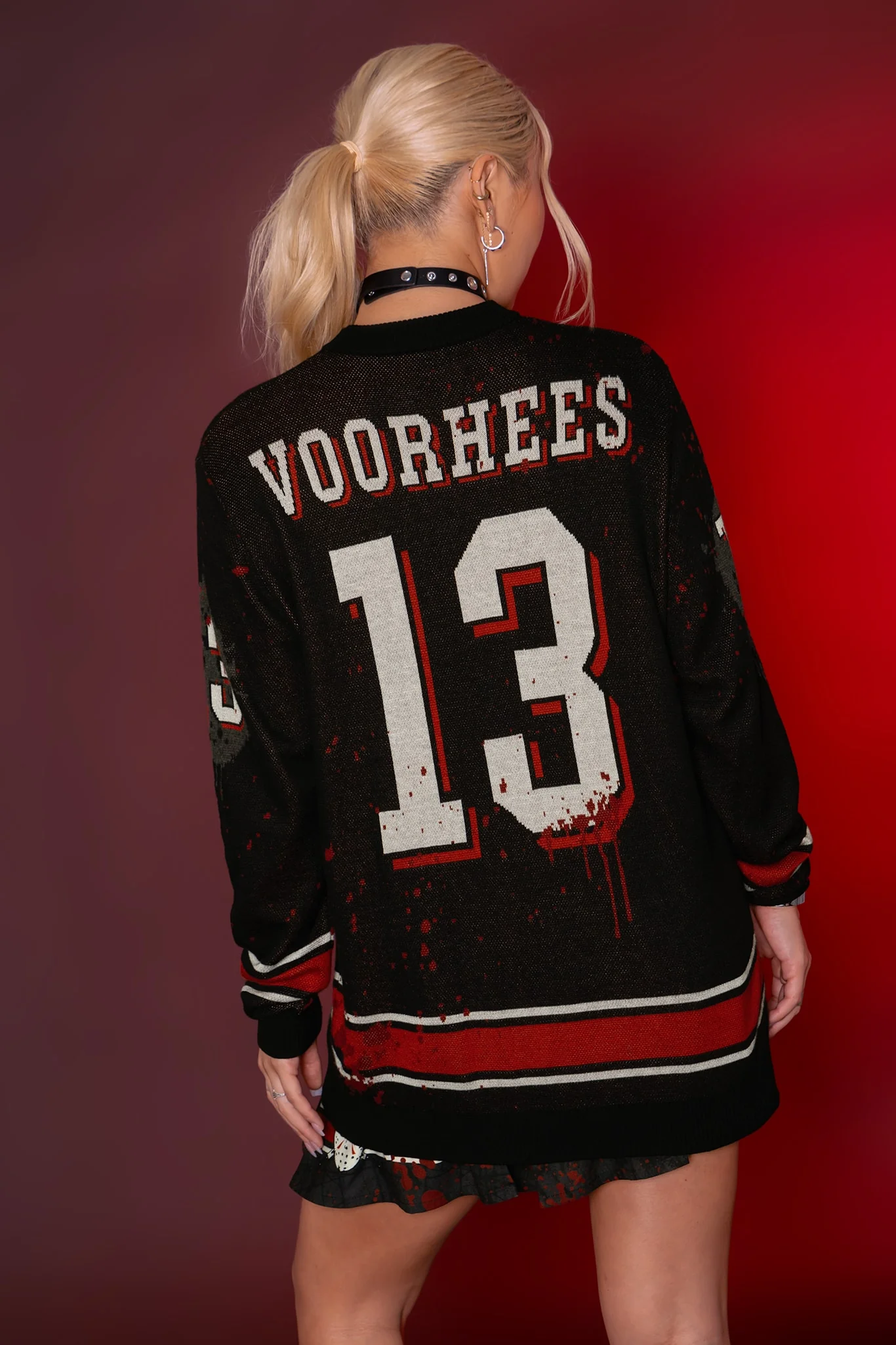 Jason Voorhees Oversized Knit Sweater - Image 2