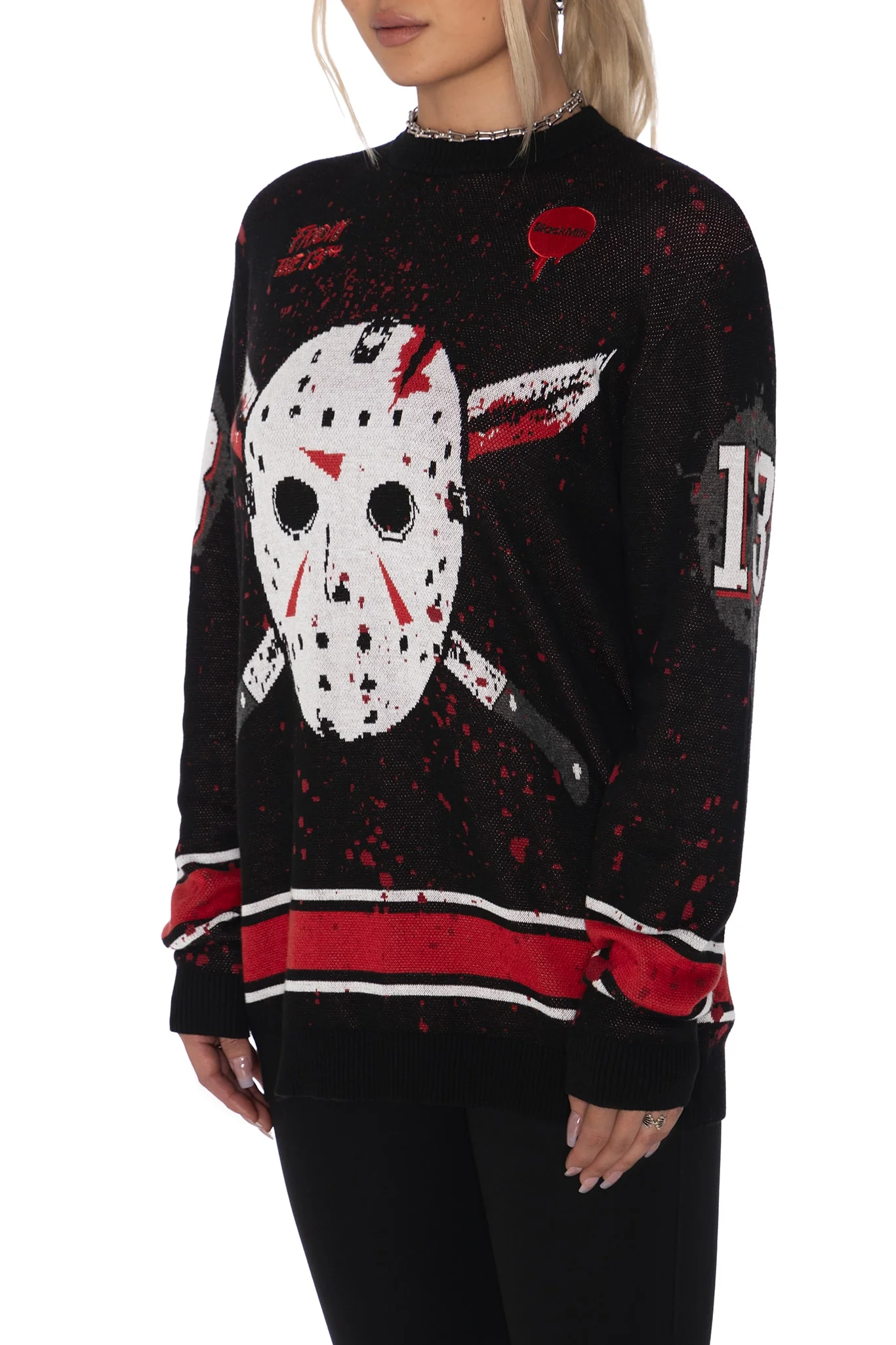 Jason Voorhees Oversized Knit Sweater - Image 3