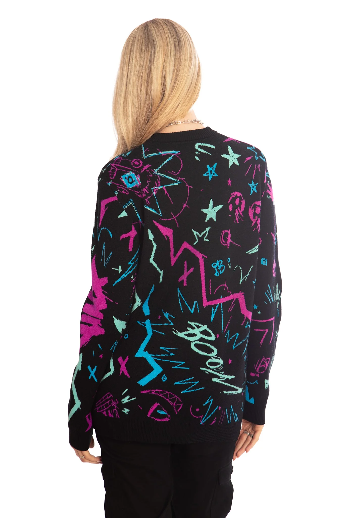 Jinx Graffiti Oversized Knit Sweater - Image 2