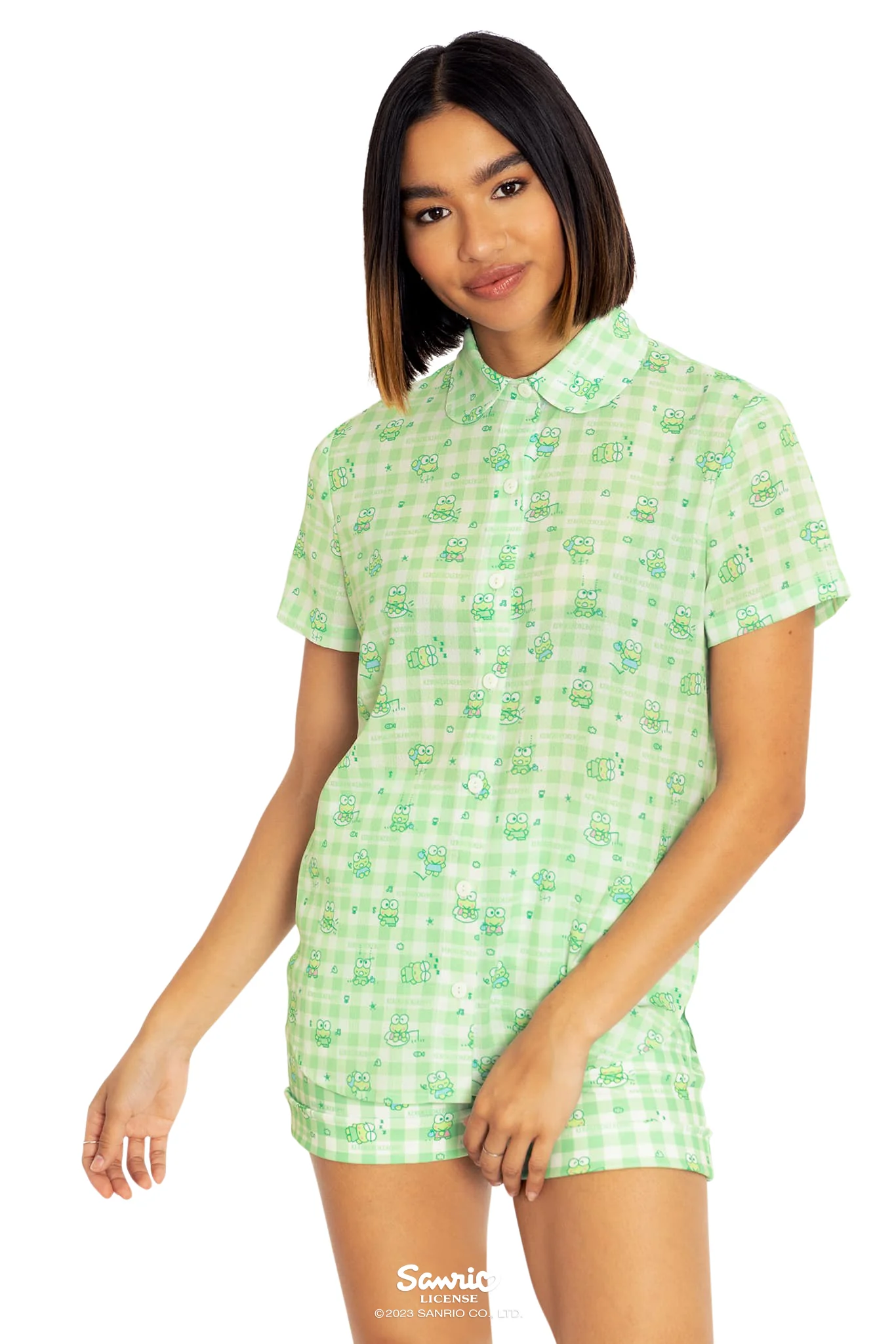 Keroppi Cute As A Button Shirt