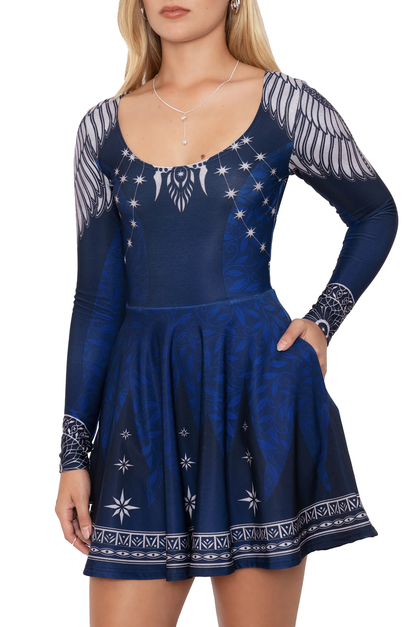 King Of Gondor Toastie Long Sleeve Crew Skater Dress - Image 3