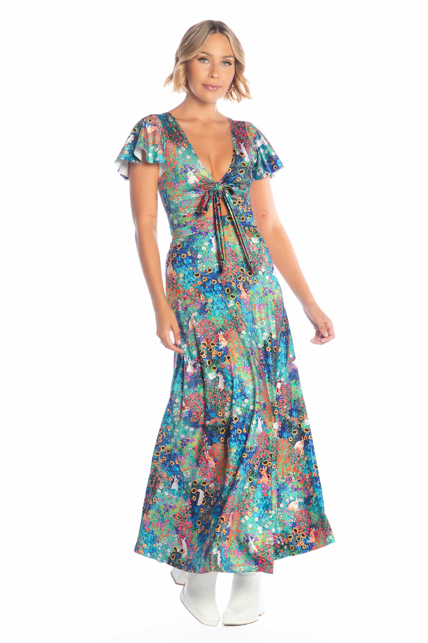 Klimt Collage Bunnies Rio Maxi Dress