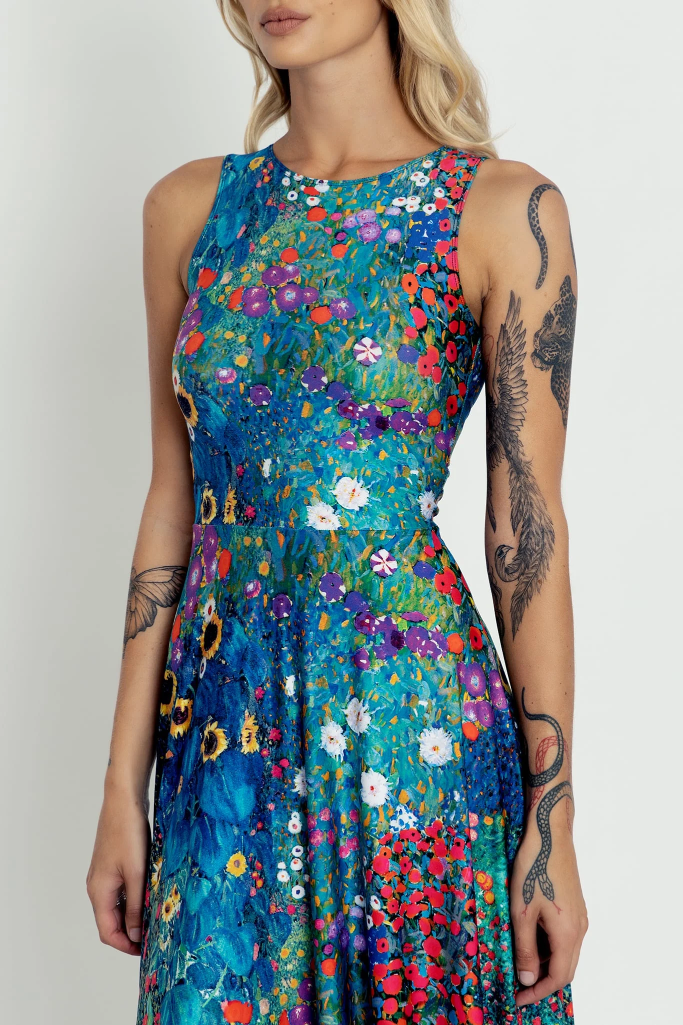 Klimt Collage Princess Maxi Dress - Image 5
