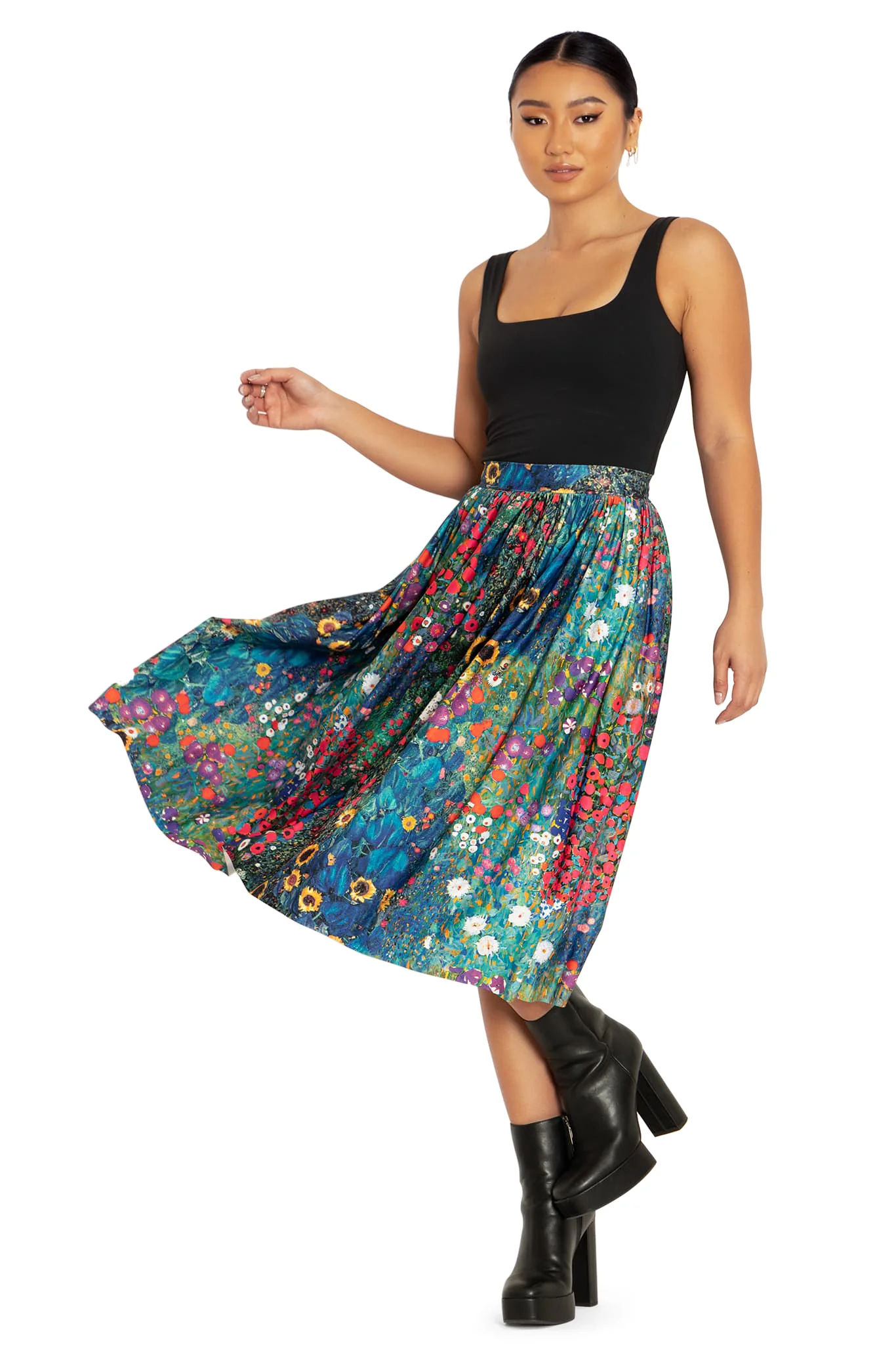 Klimt Collage Slinky Pocket Skirt - Image 8