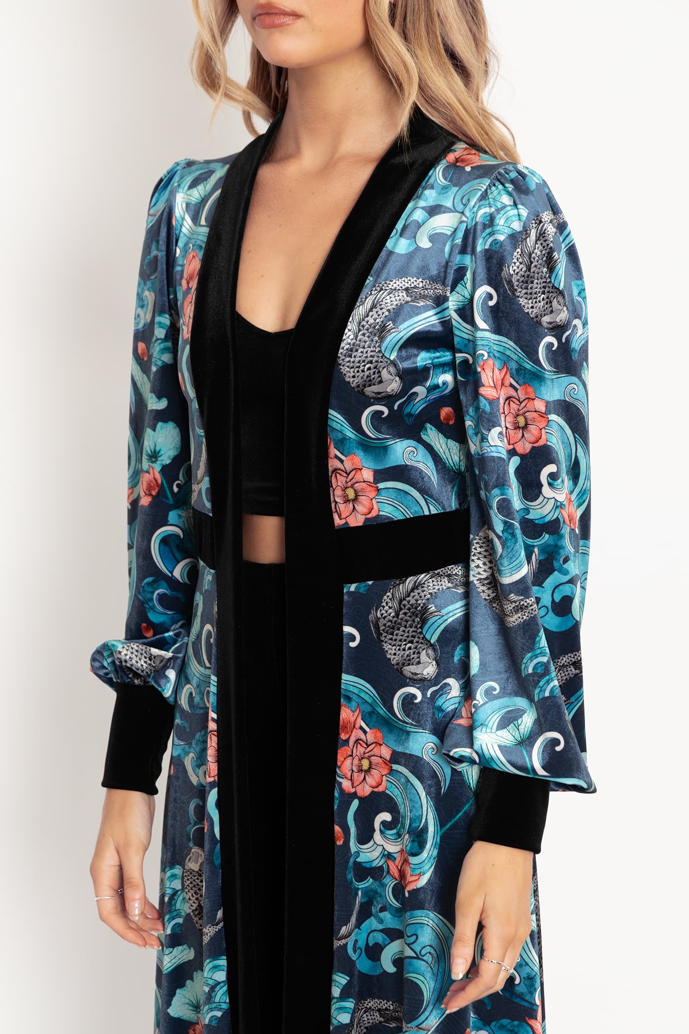 Koi Waters Velvet Maxi Jacket - Image 3