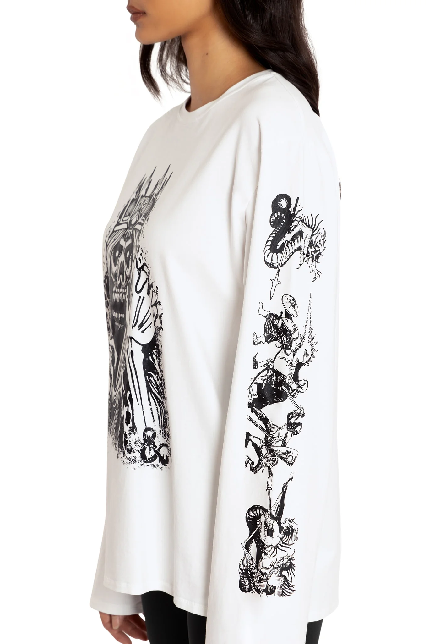 Lich Long Sleeve Oversized Boyfriend Tee - Image 3