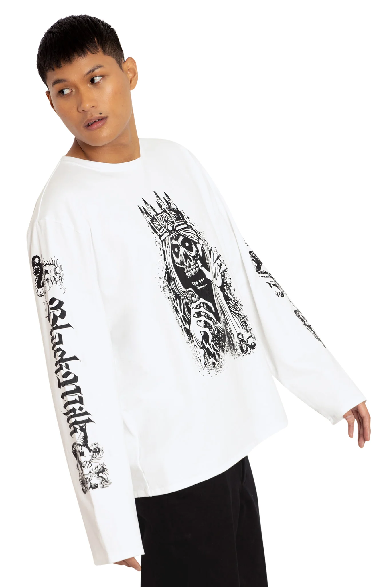Lich Long Sleeve Oversized Boyfriend Tee - Image 6