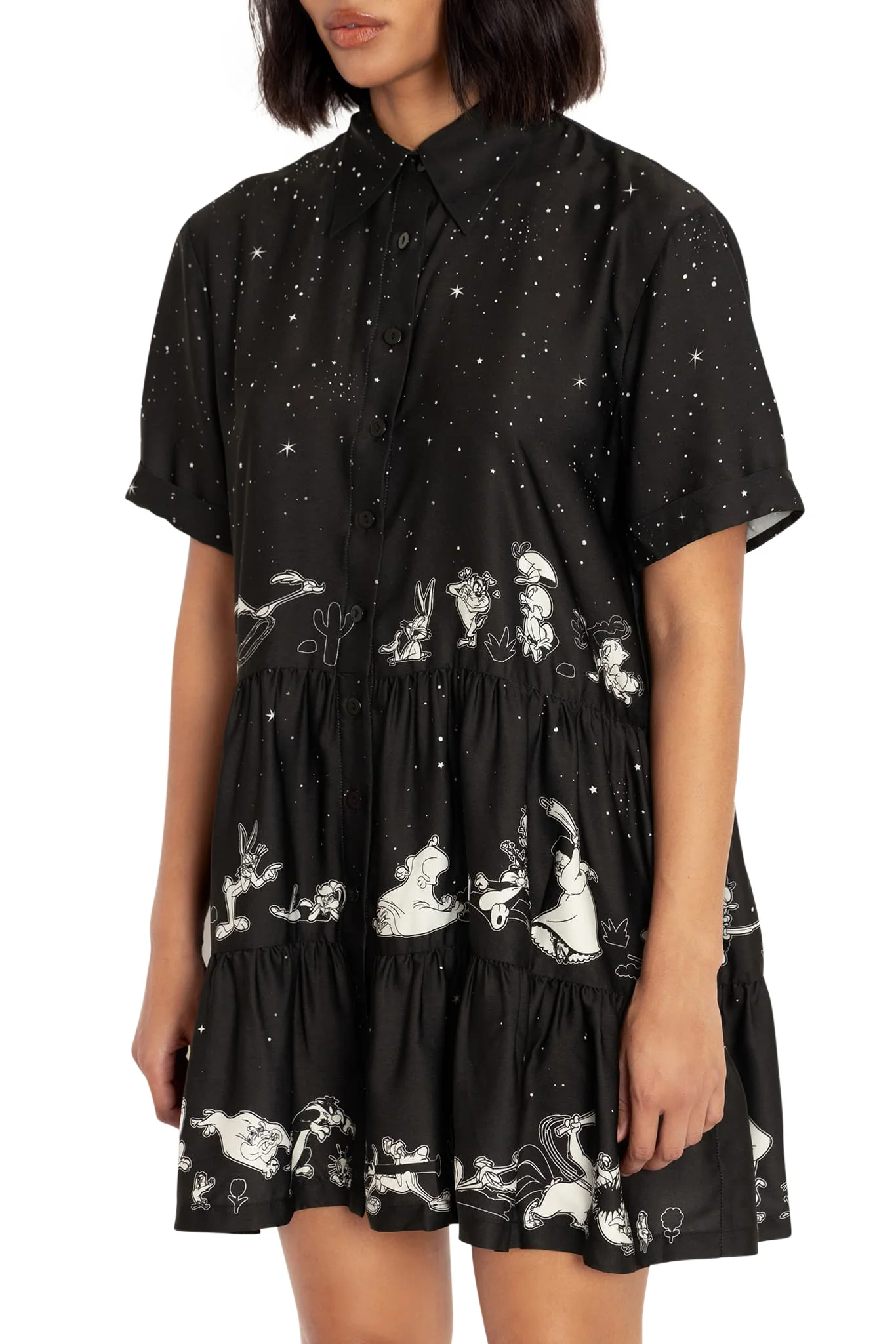 Looney Tunes Chase Tiered Shirt Dress - Seconds - Image 2