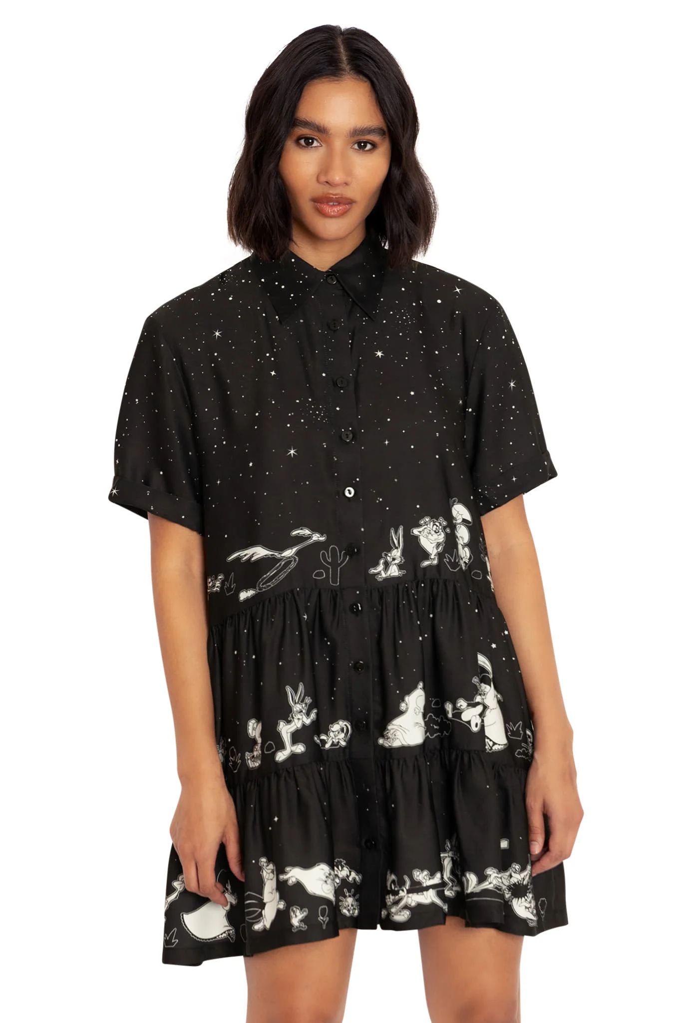 Looney Tunes Chase Tiered Shirt Dress - Seconds - Image 5