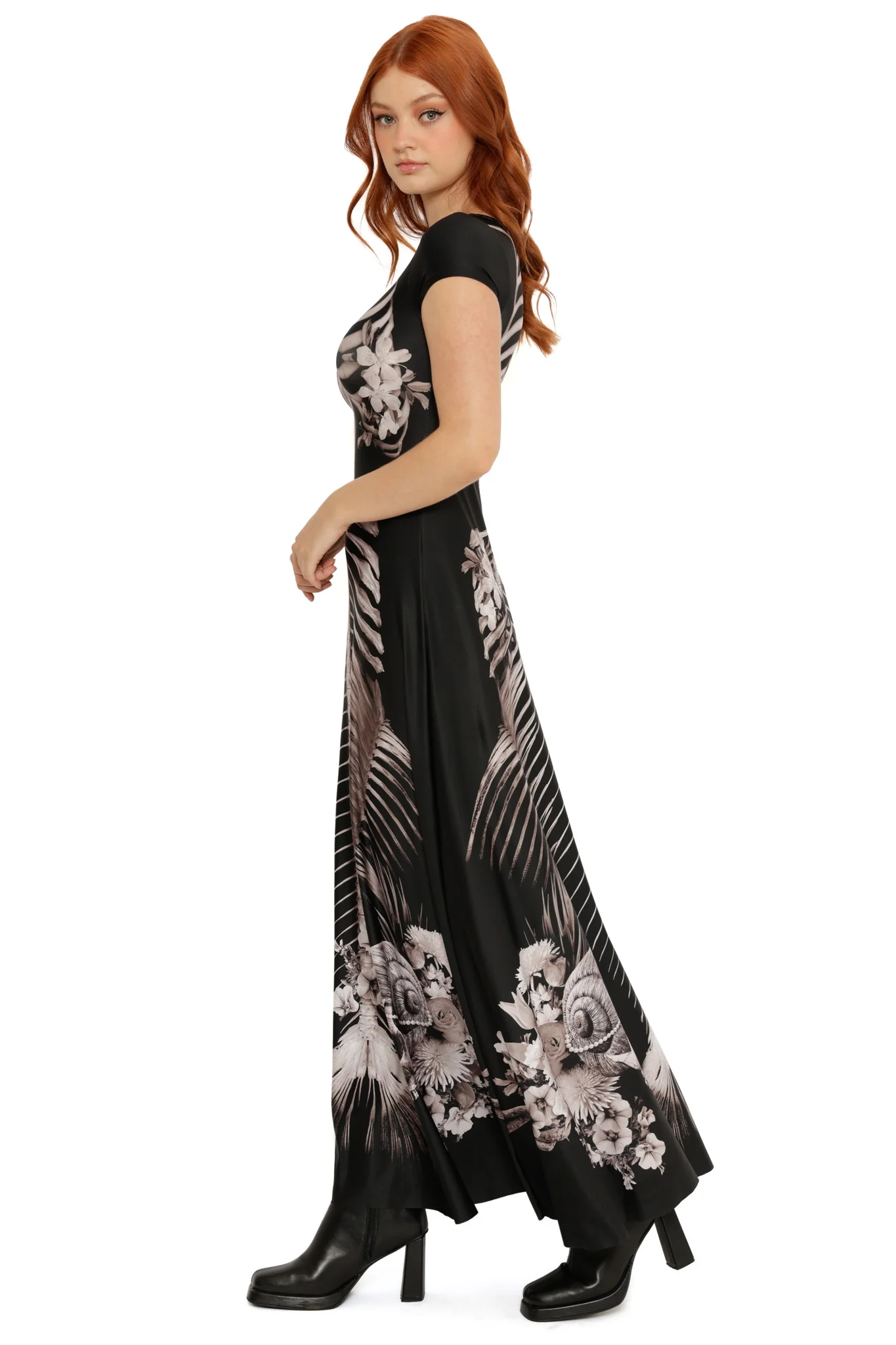 Magic Death Mermaid Princess Cap Sleeve Maxi Dress - Image 3