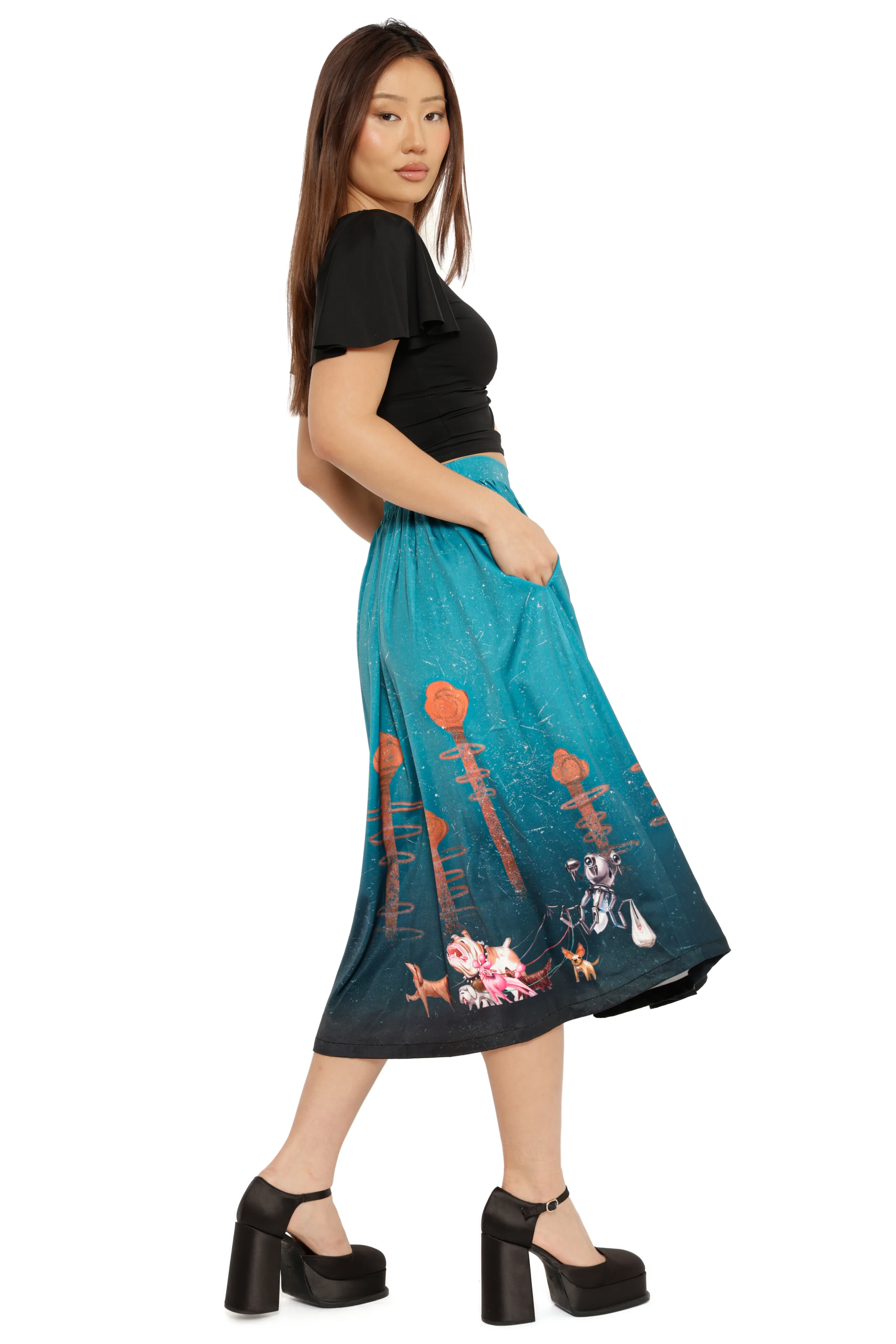 Man's Best Friend Pocket Midi Skirt - Image 7