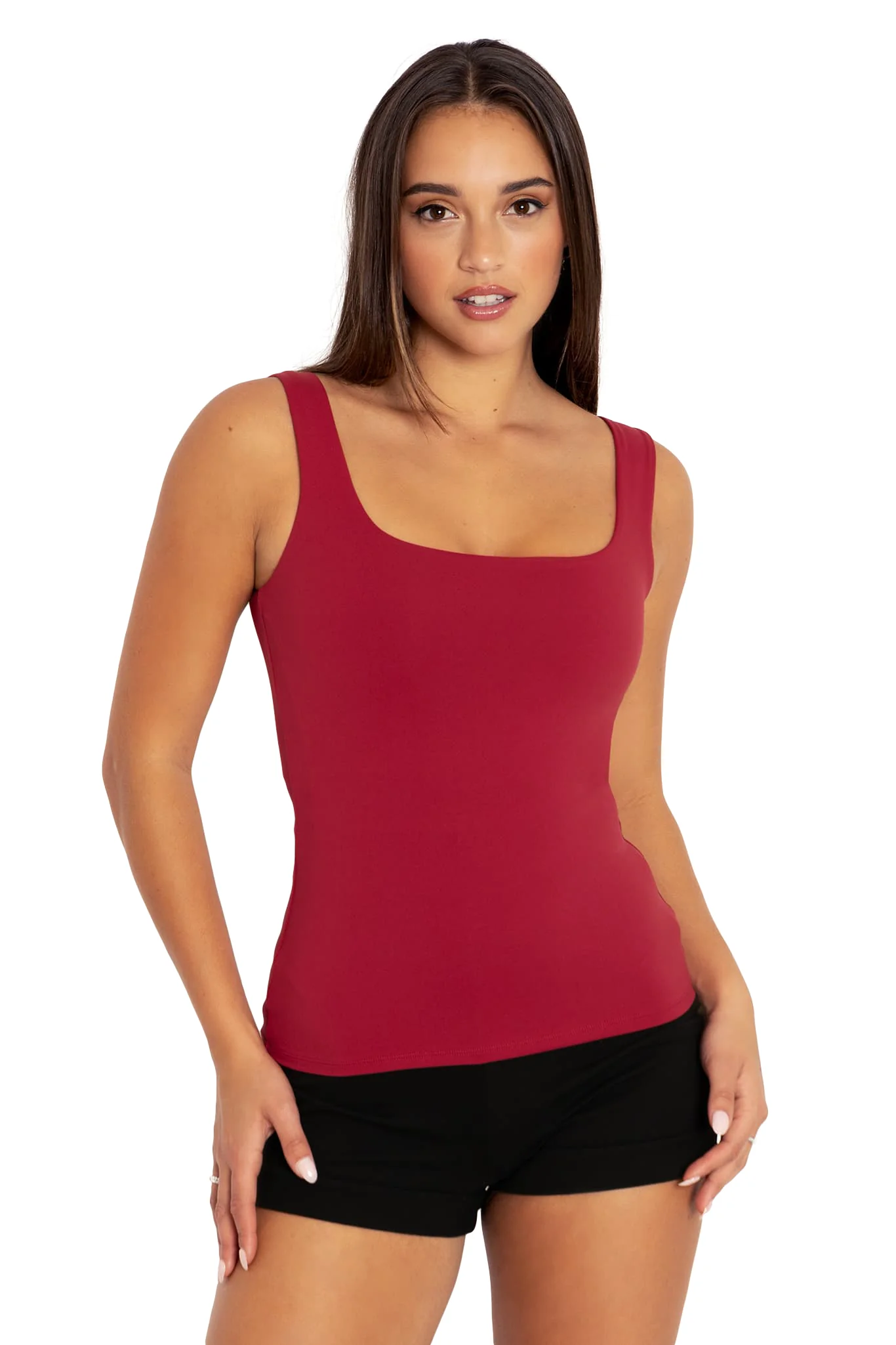 Matte Scarlet Tank Top