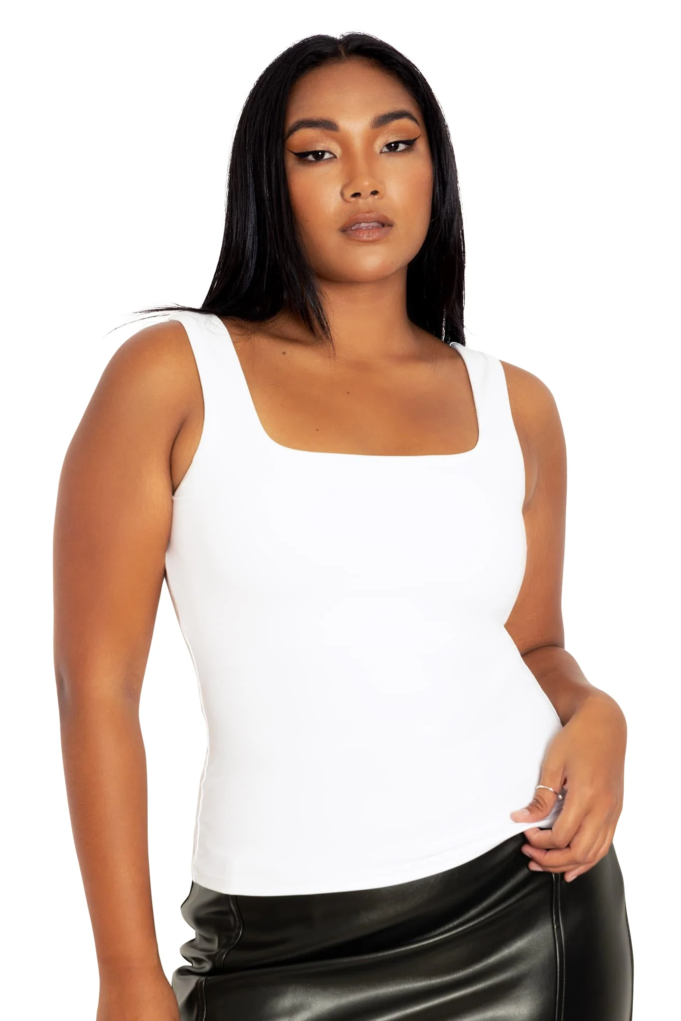 Matte White Tank Top