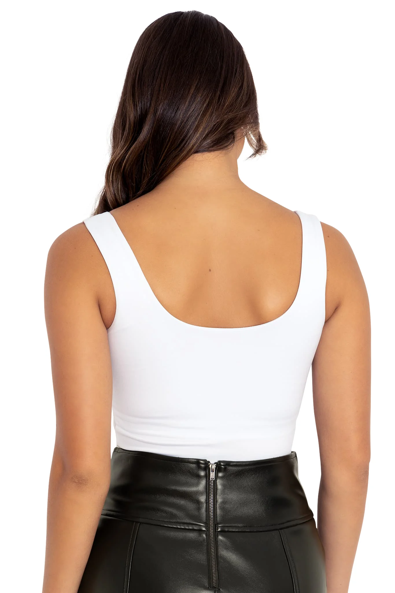 Matte White Tank Top - Image 2