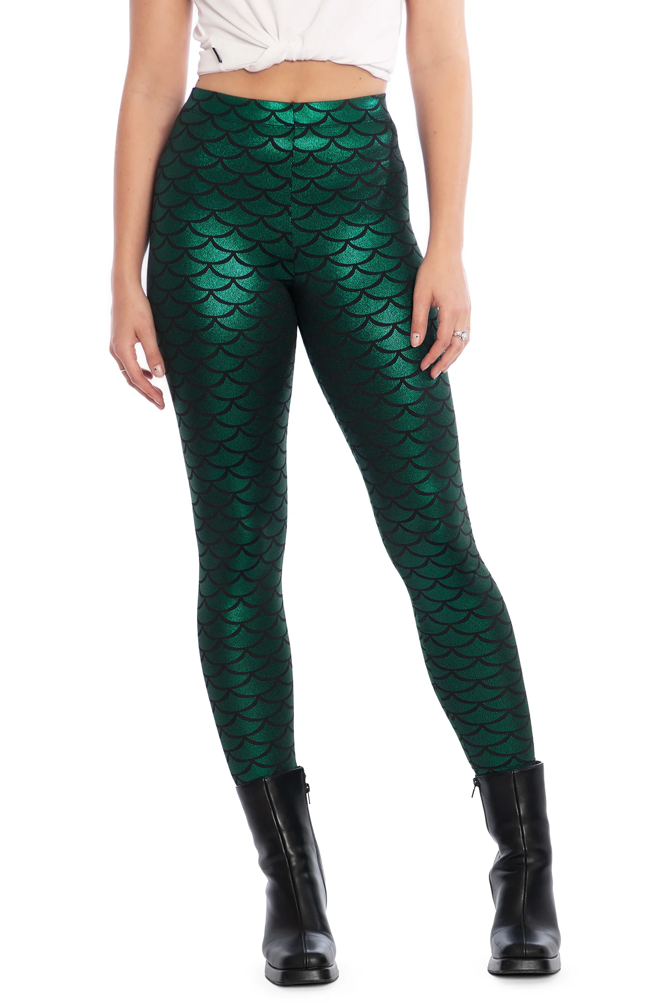 Mermaid Emerald High Waisted Leggings - Image 6