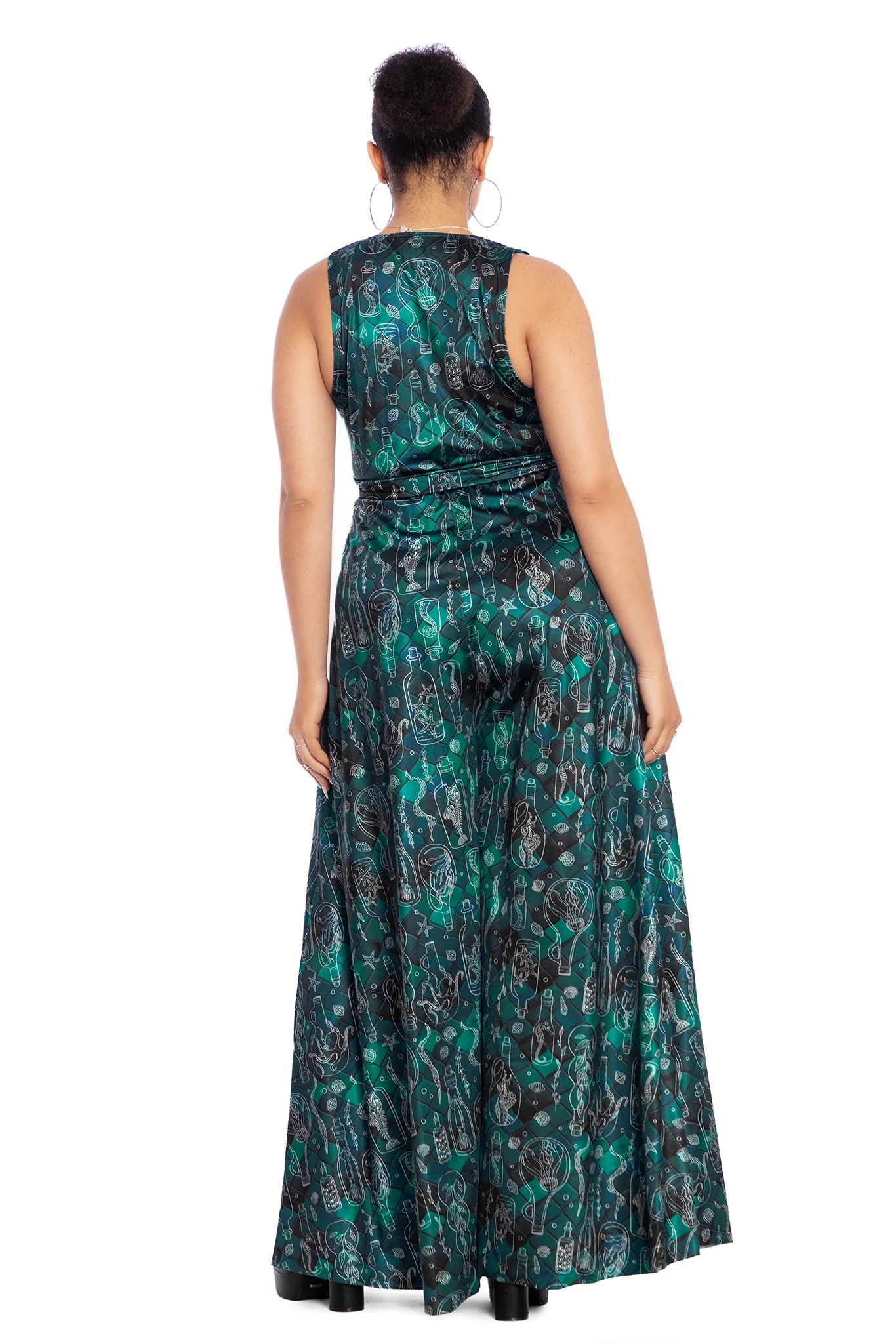 Mermaid's Grotto Plunge Wide Leg Jumpsuit - Image 2