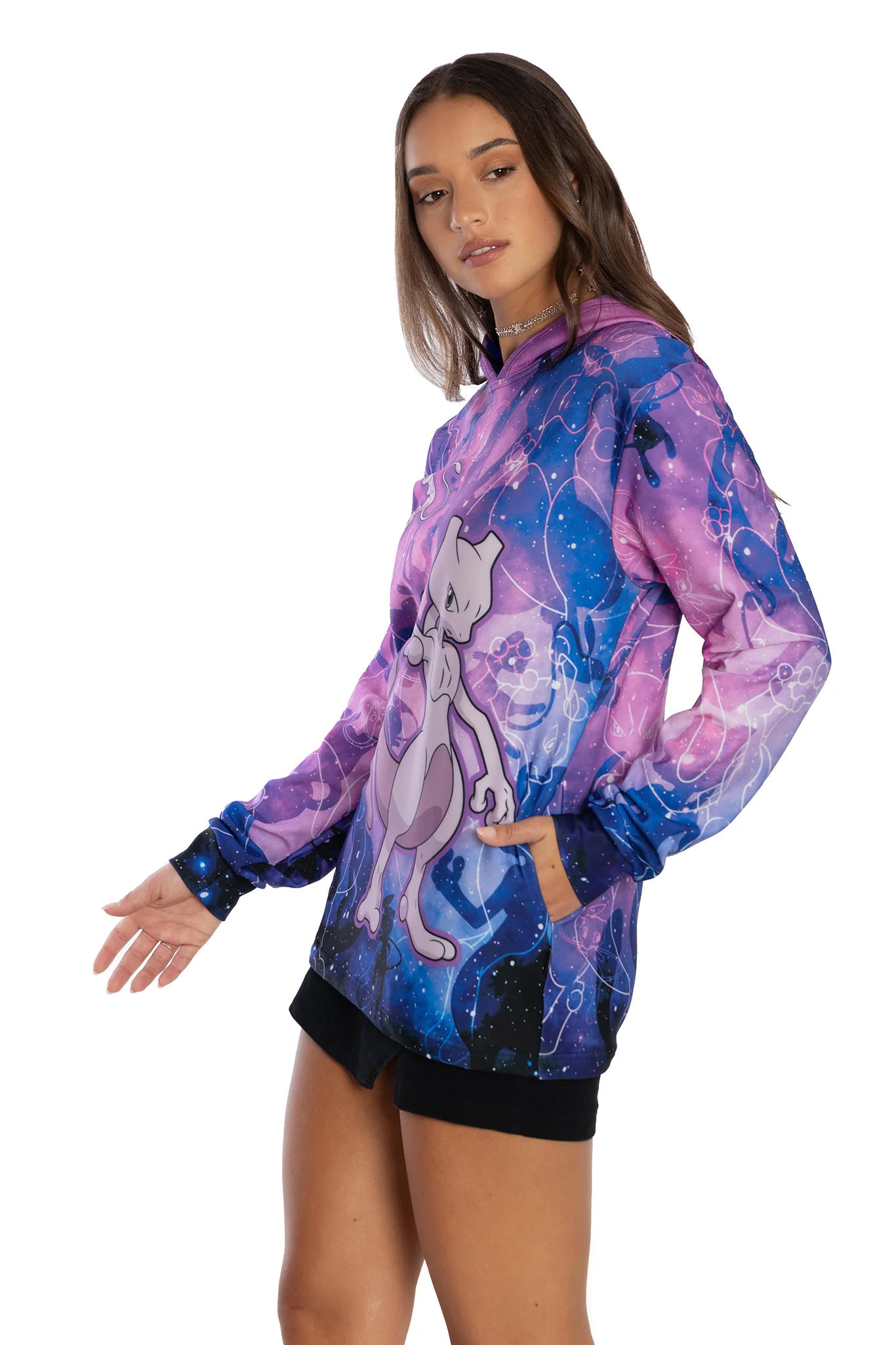 Mew And Mewtwo Hoodie Sweater - Image 6