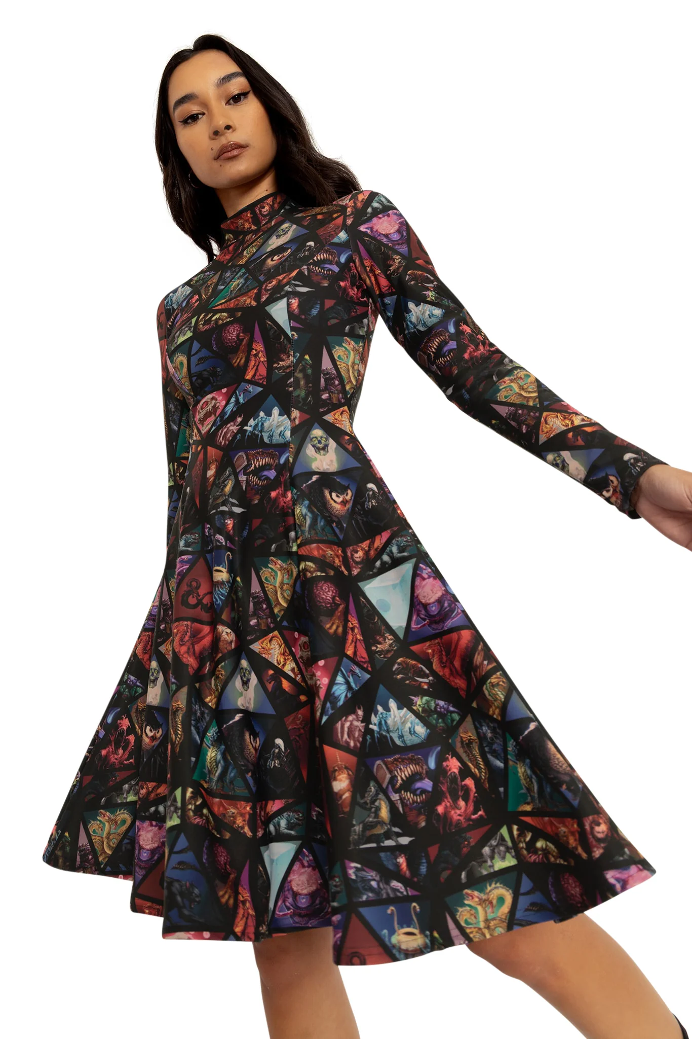 Monster Manual Long Sleeve Evil Longline Dress - Image 6