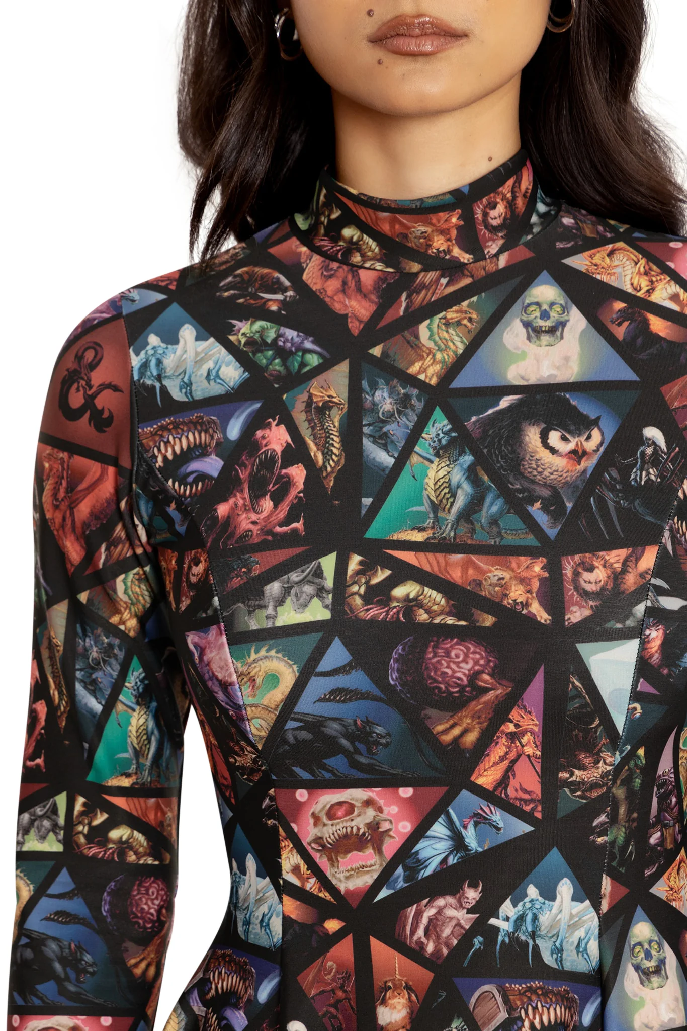 Monster Manual Long Sleeve Evil Mini Skater Dress - Image 4