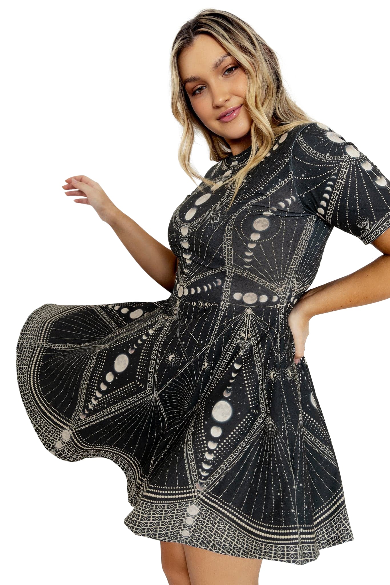 Moon Phases Evil Tee Dress - Image 9