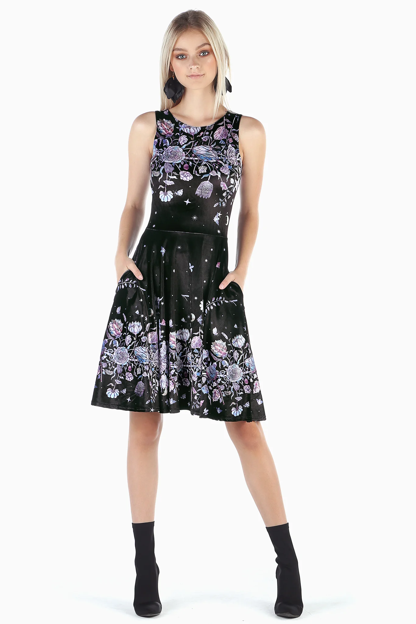 Mother Of Pearl Velvet Princess Longline Dress - Image 2
