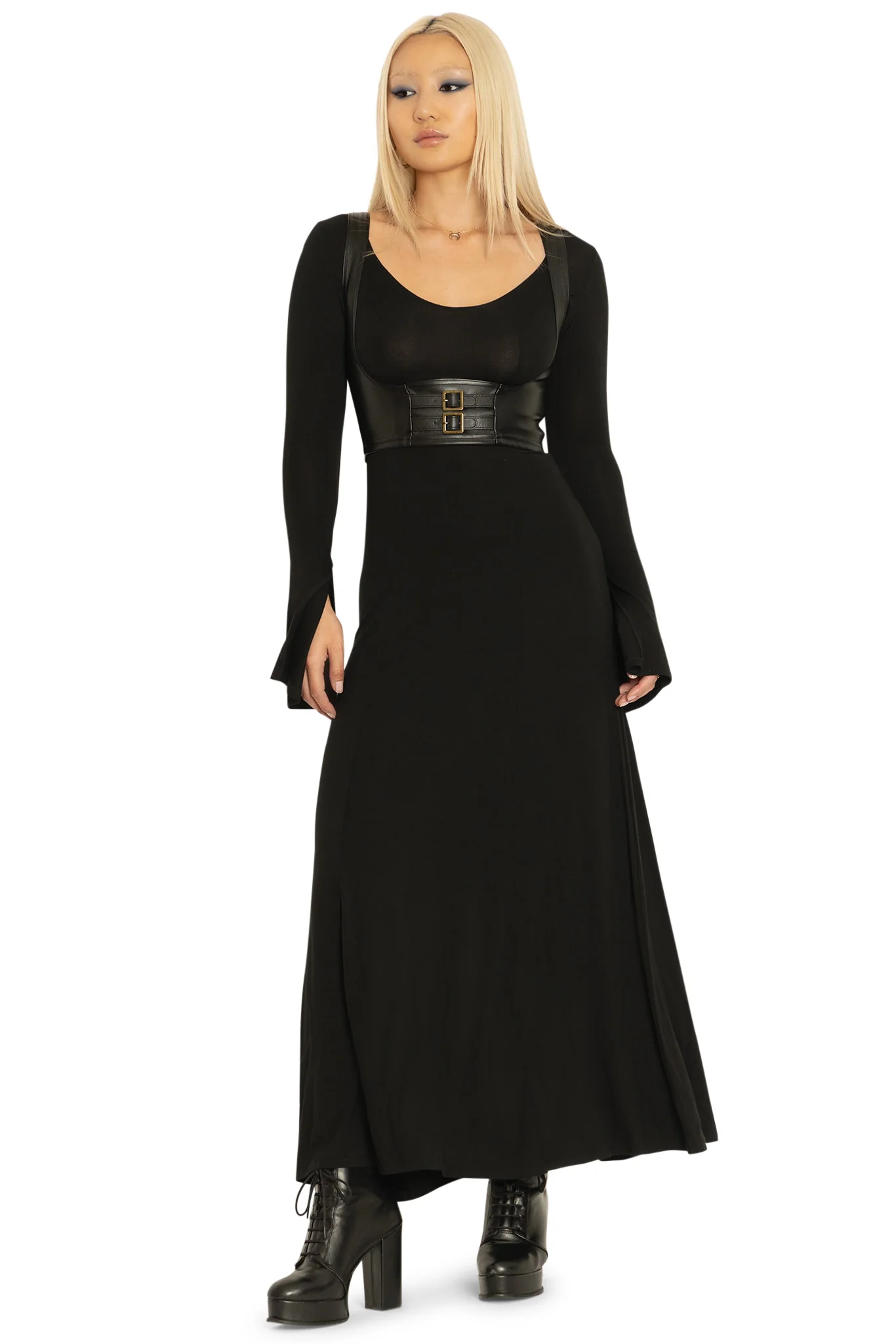 Mythos Split Sleeve Maxi Dress