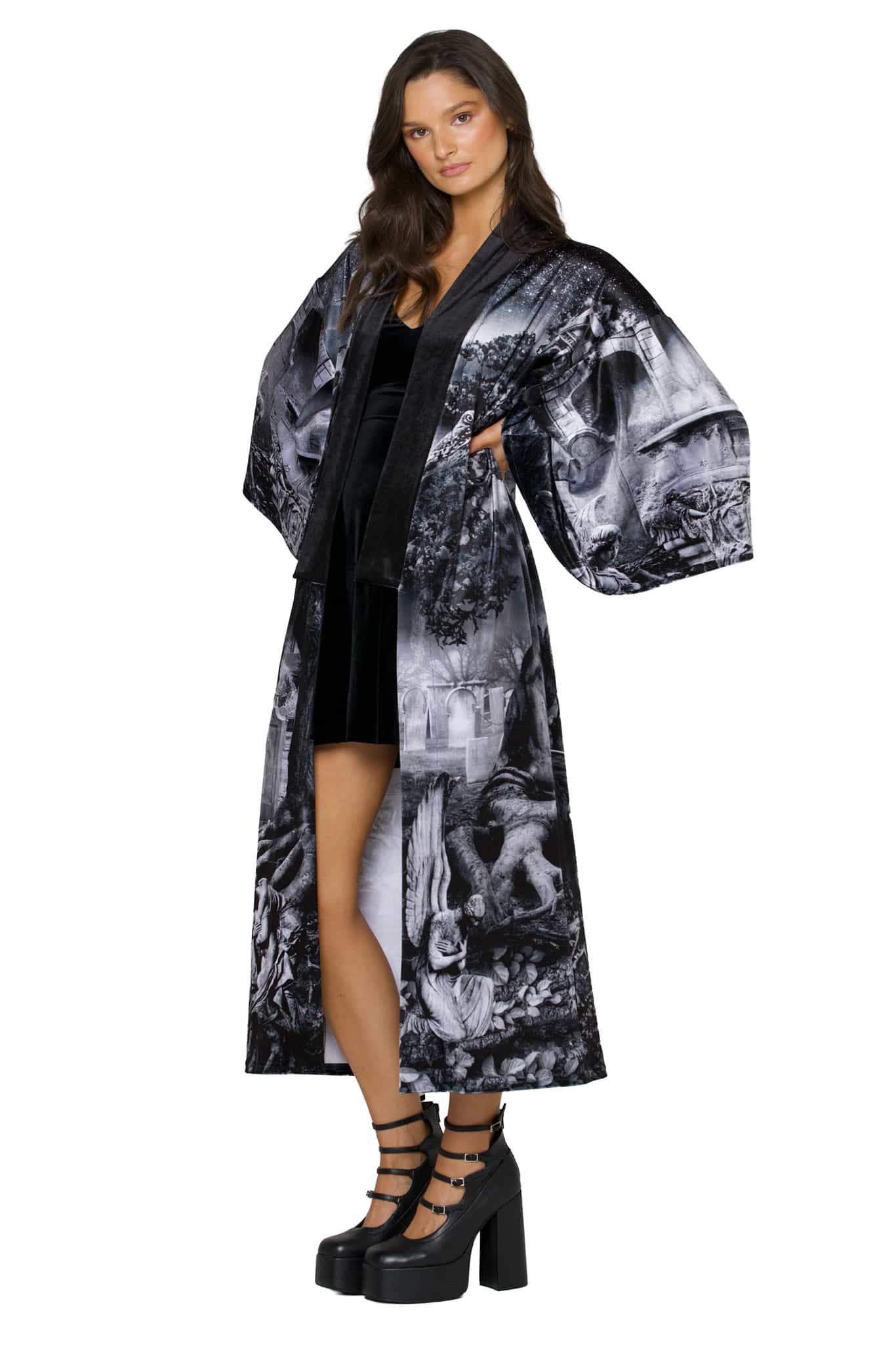 Necropolis Velvet Swan Kimono - Image 3