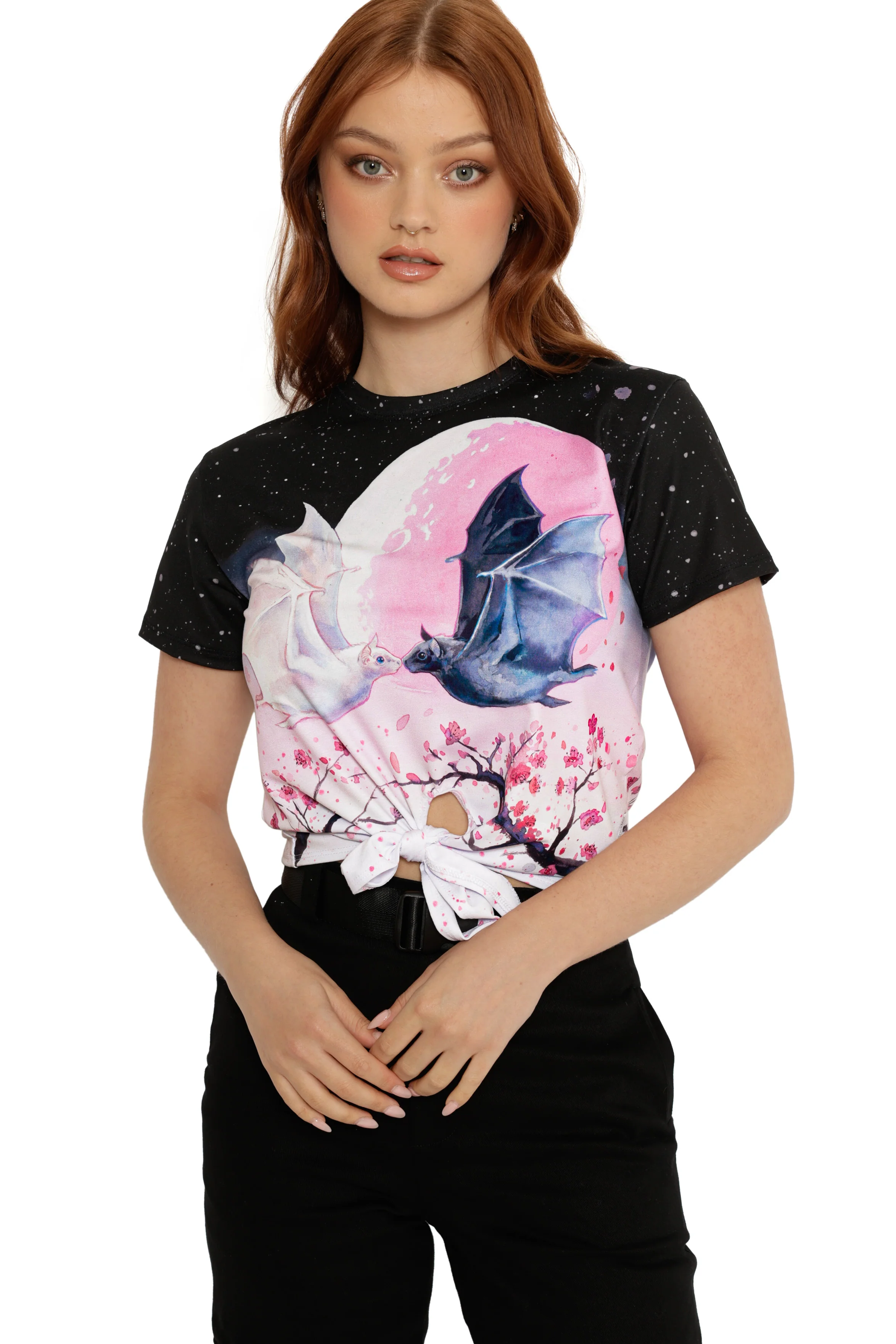 Night's Mirror Tie Front Tee - Image 4