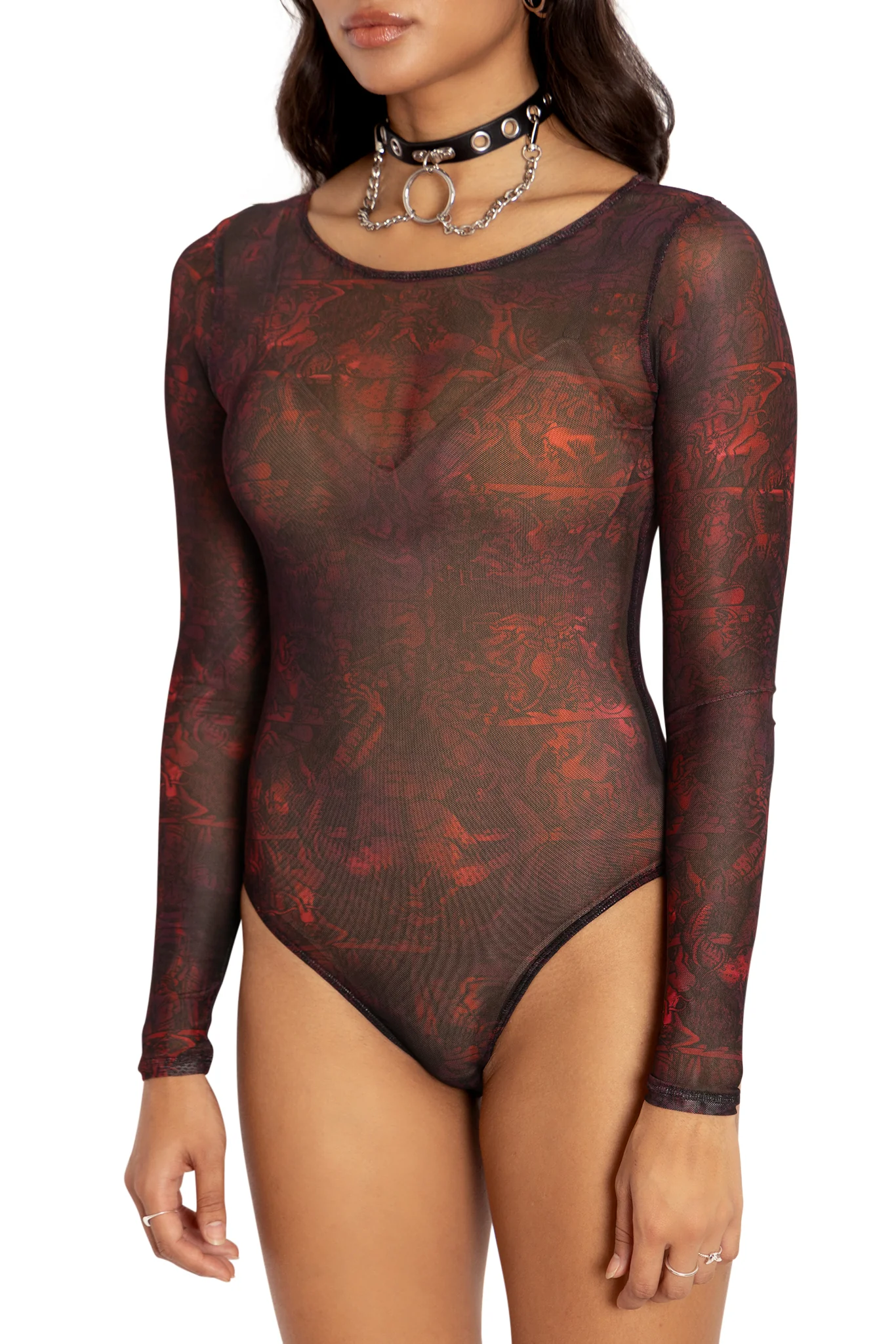 Nine Circles Sheer Long Sleeve Bodysuit - Image 3
