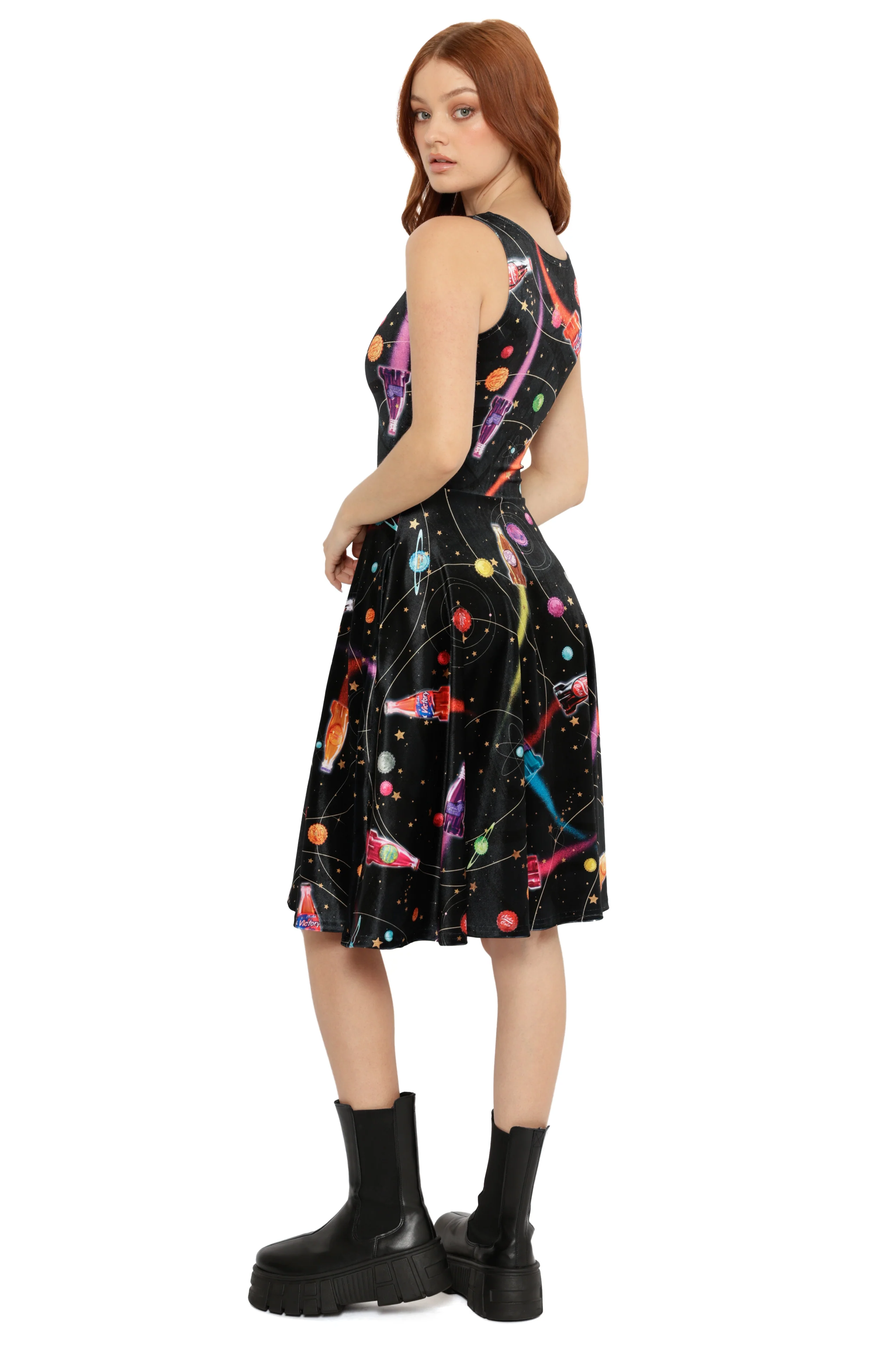 Nuka-Space Velvet Princess Midi Dress - Image 2