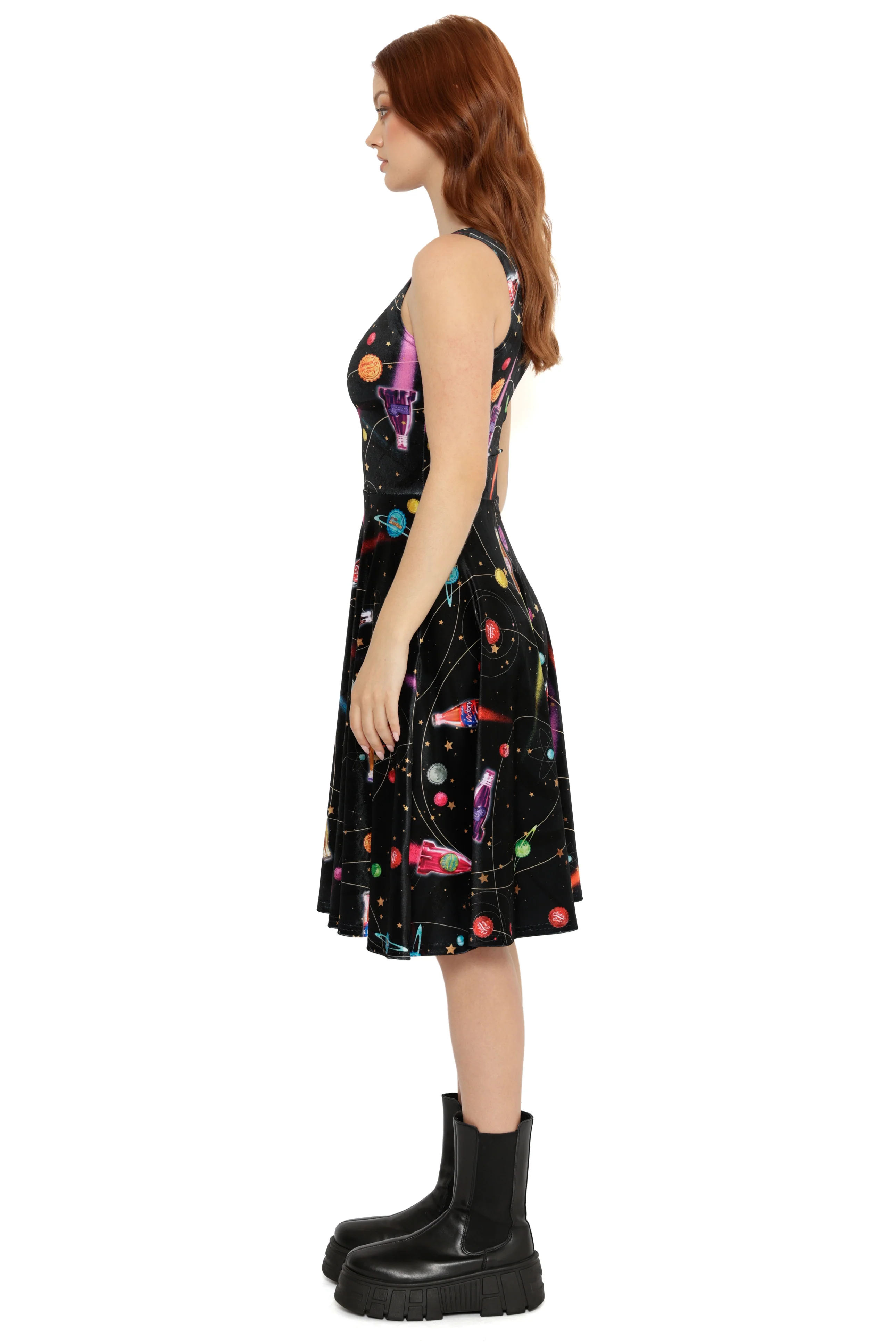 Nuka-Space Velvet Princess Midi Dress - Image 4