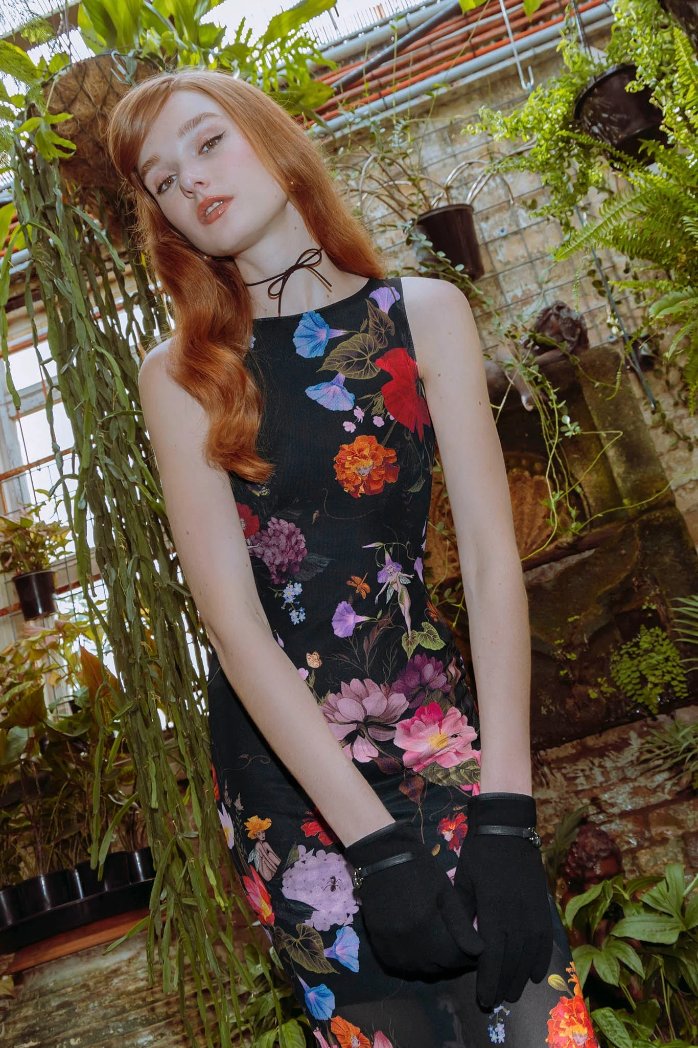 Nymph Garden Sheer Column Maxi Dress - Image 7