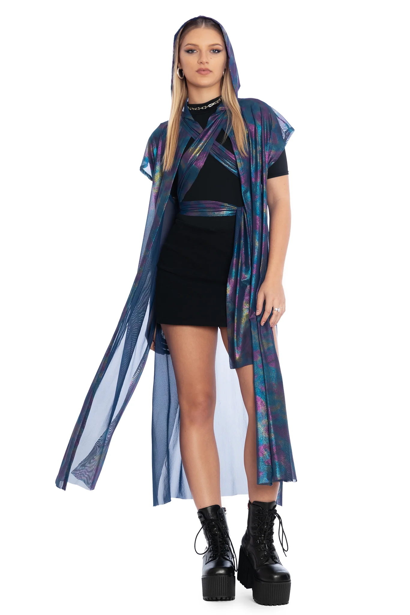 Ocean Gleam Sleeveless Wrap Robe - Image 7