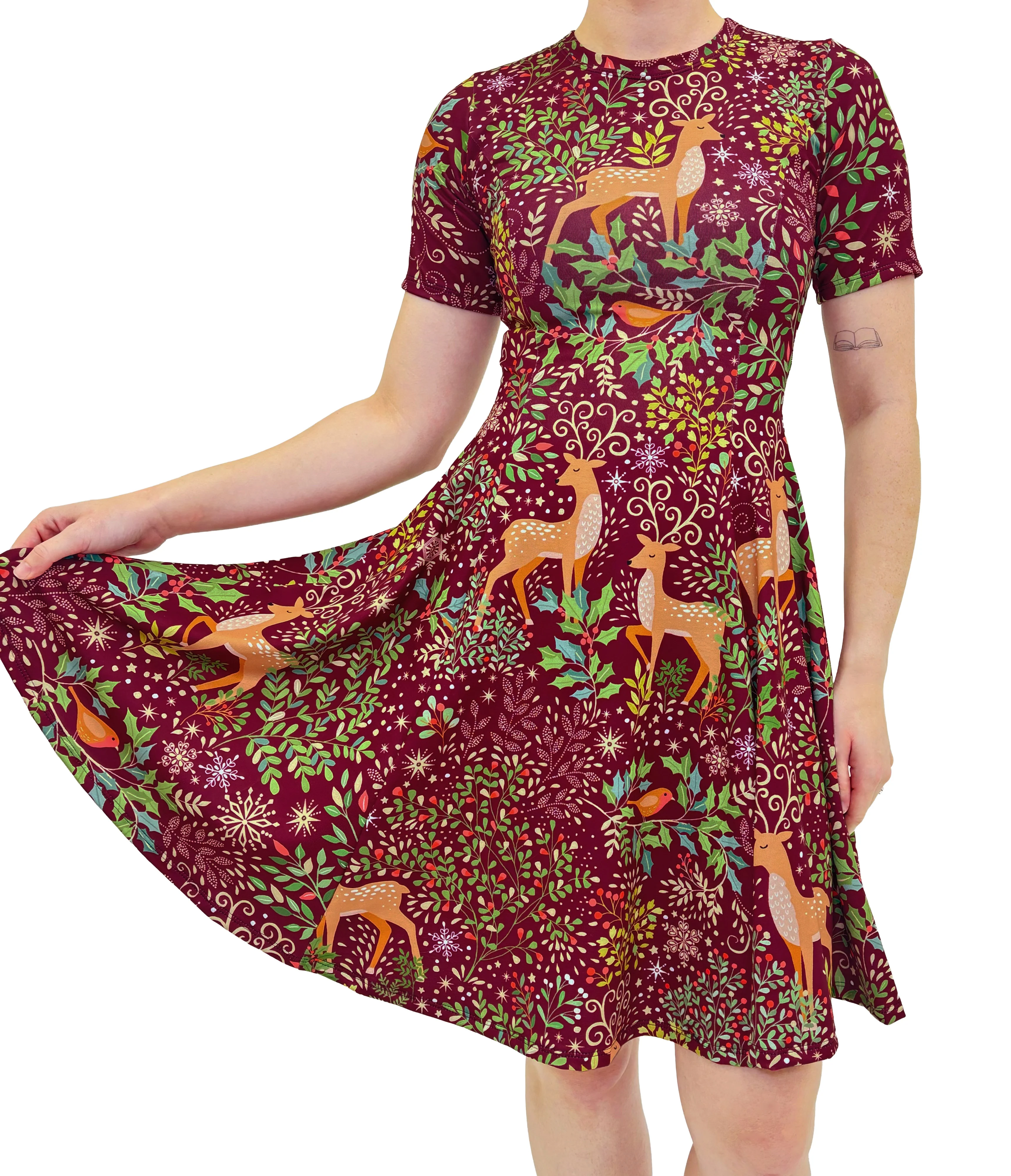 Oh Deer Longline Evil Tee Dress