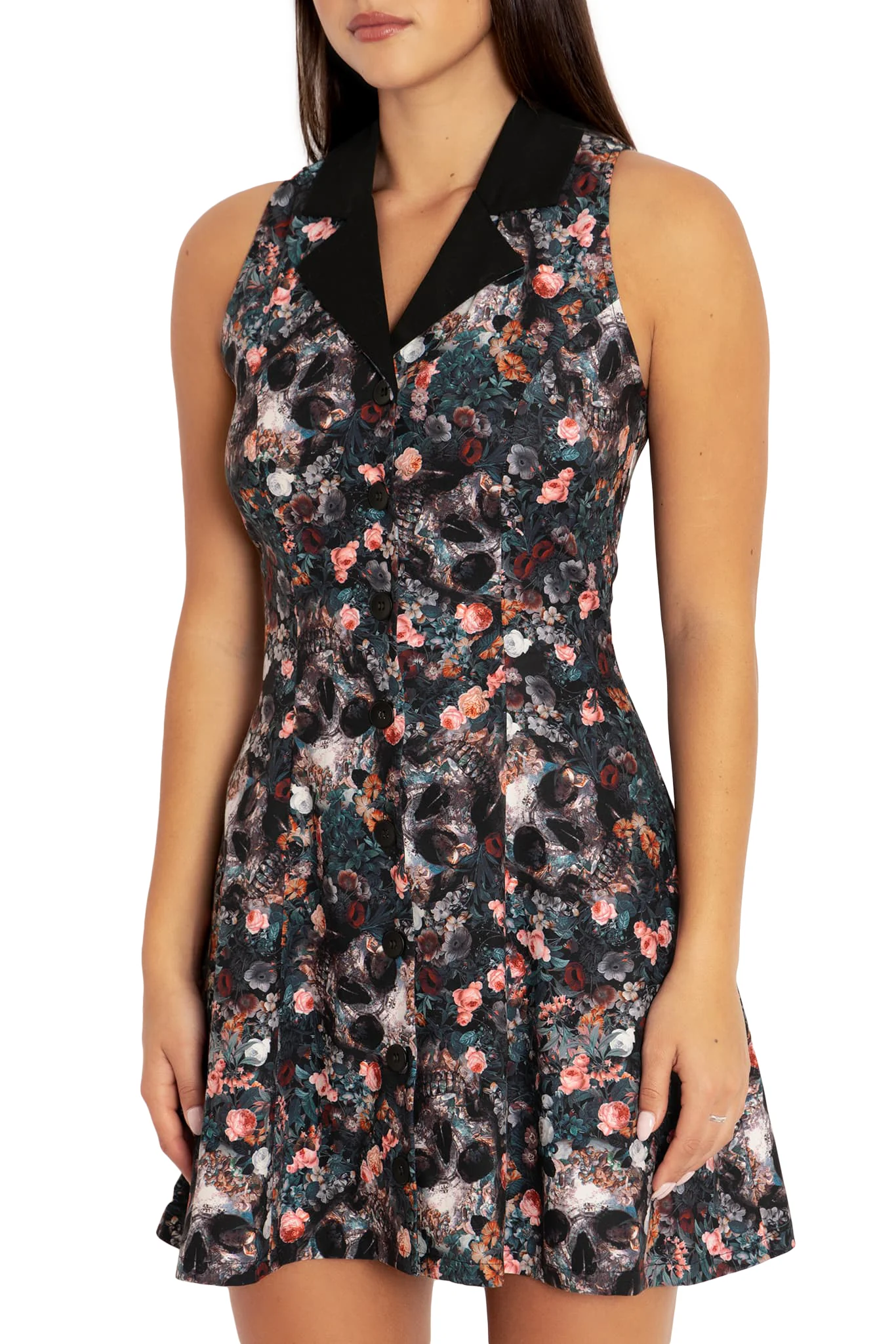 Overgrown Skulls Corset Back Shirt Dress - Image 3
