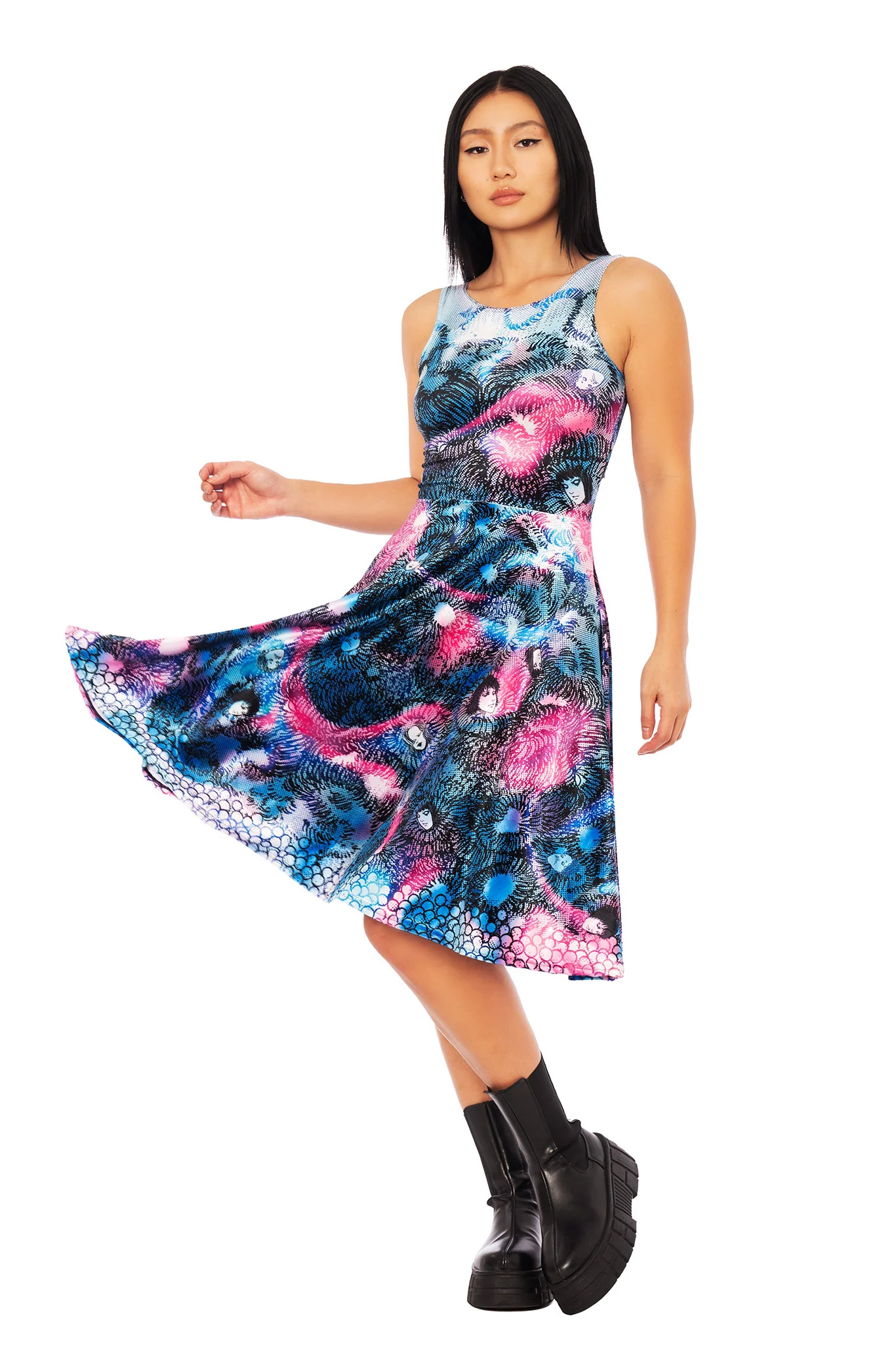 Paradonite Velvet Princess Midi Dress - Image 3