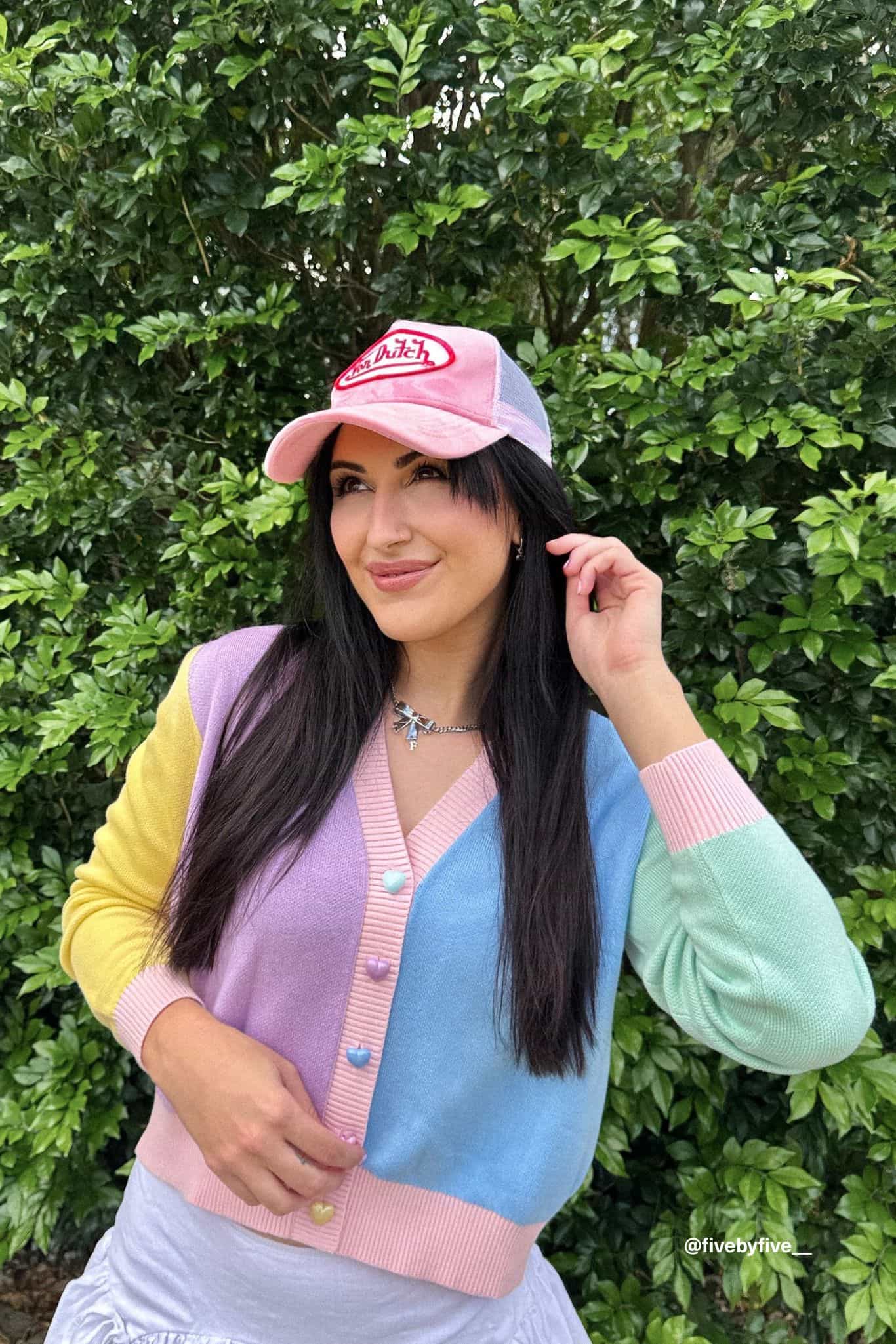 Pastel Rainbow Cropped Cardigan - Image 5