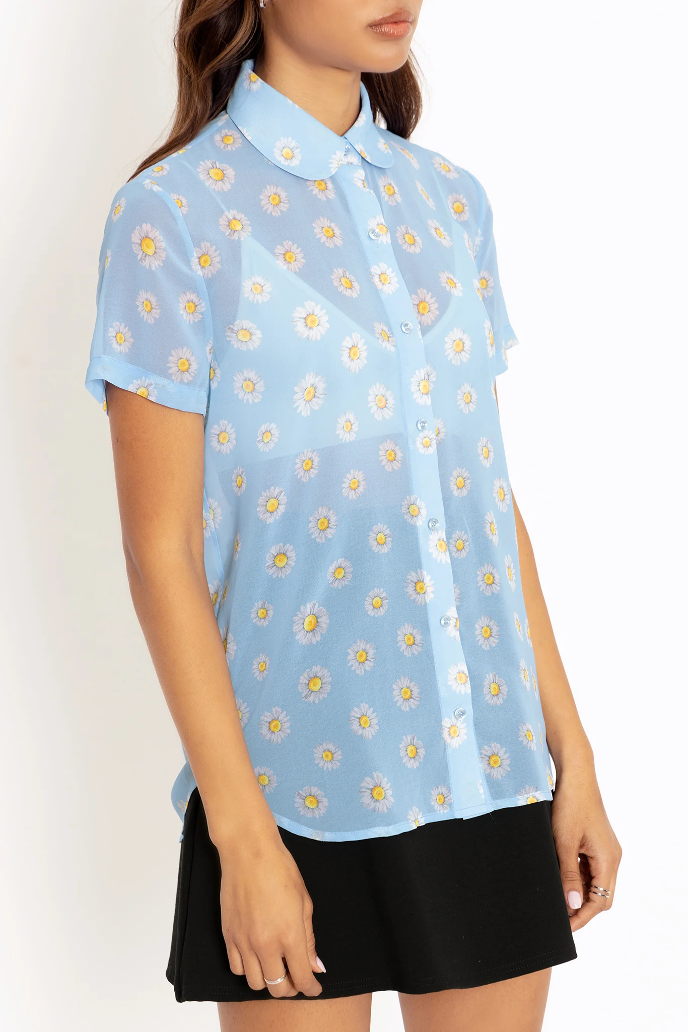 Peace Daisy Blue Cute As A Button Shirt - Image 4