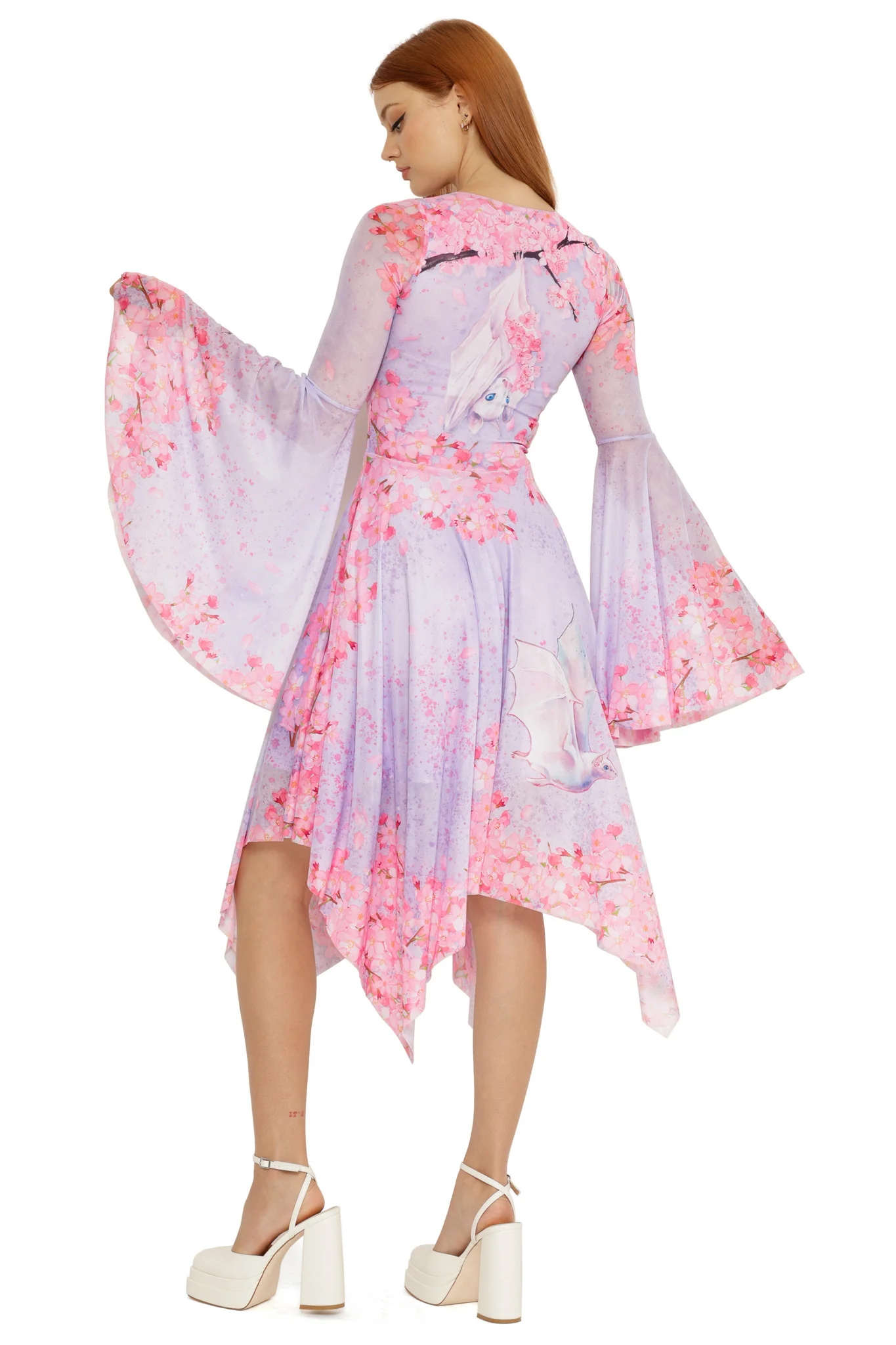 Pearl in Sakura Spectre Handkerchief Dress - Image 4