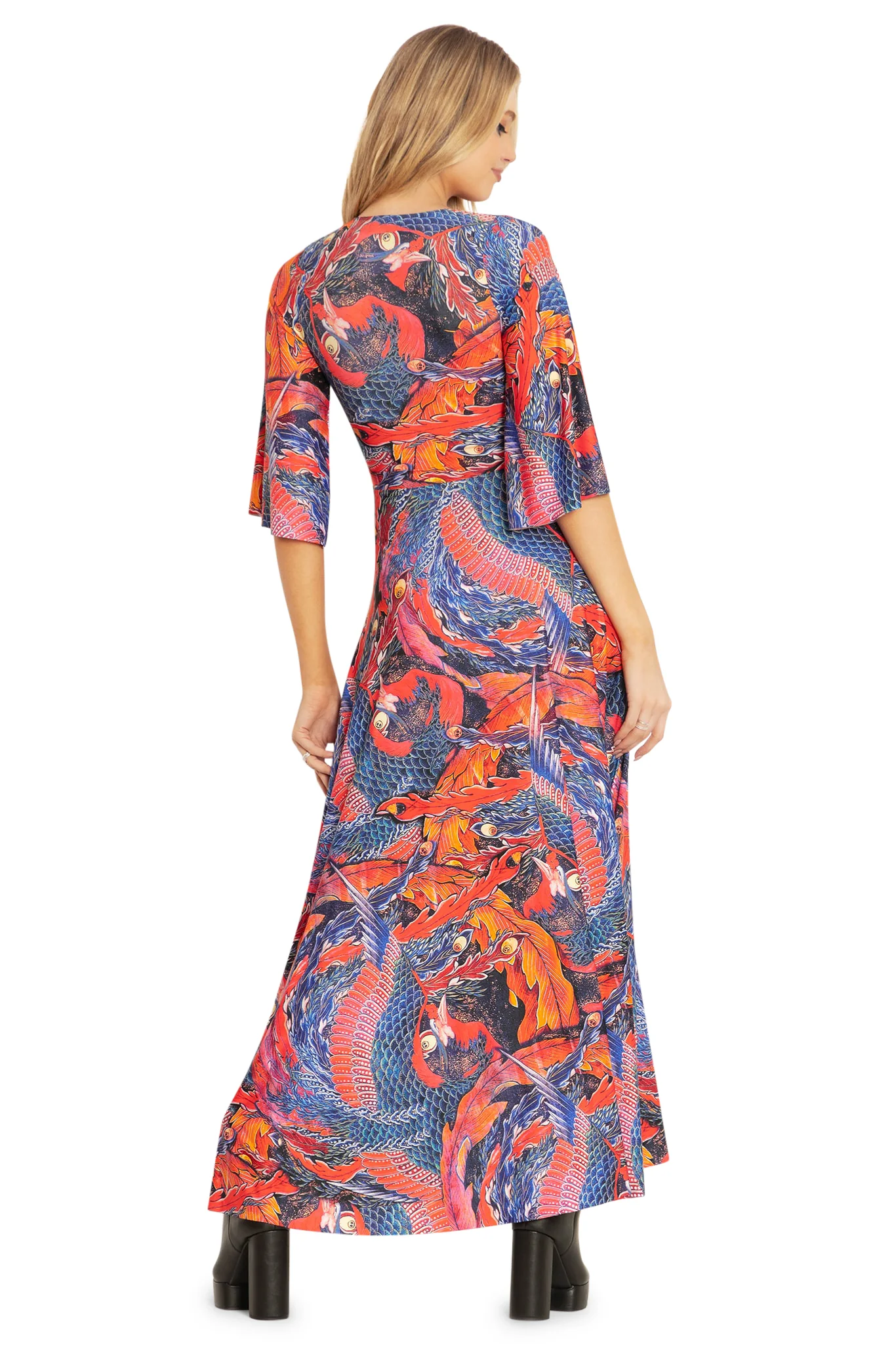 Phoenix Arising Wide Sleeve Maxi Dress - Image 2