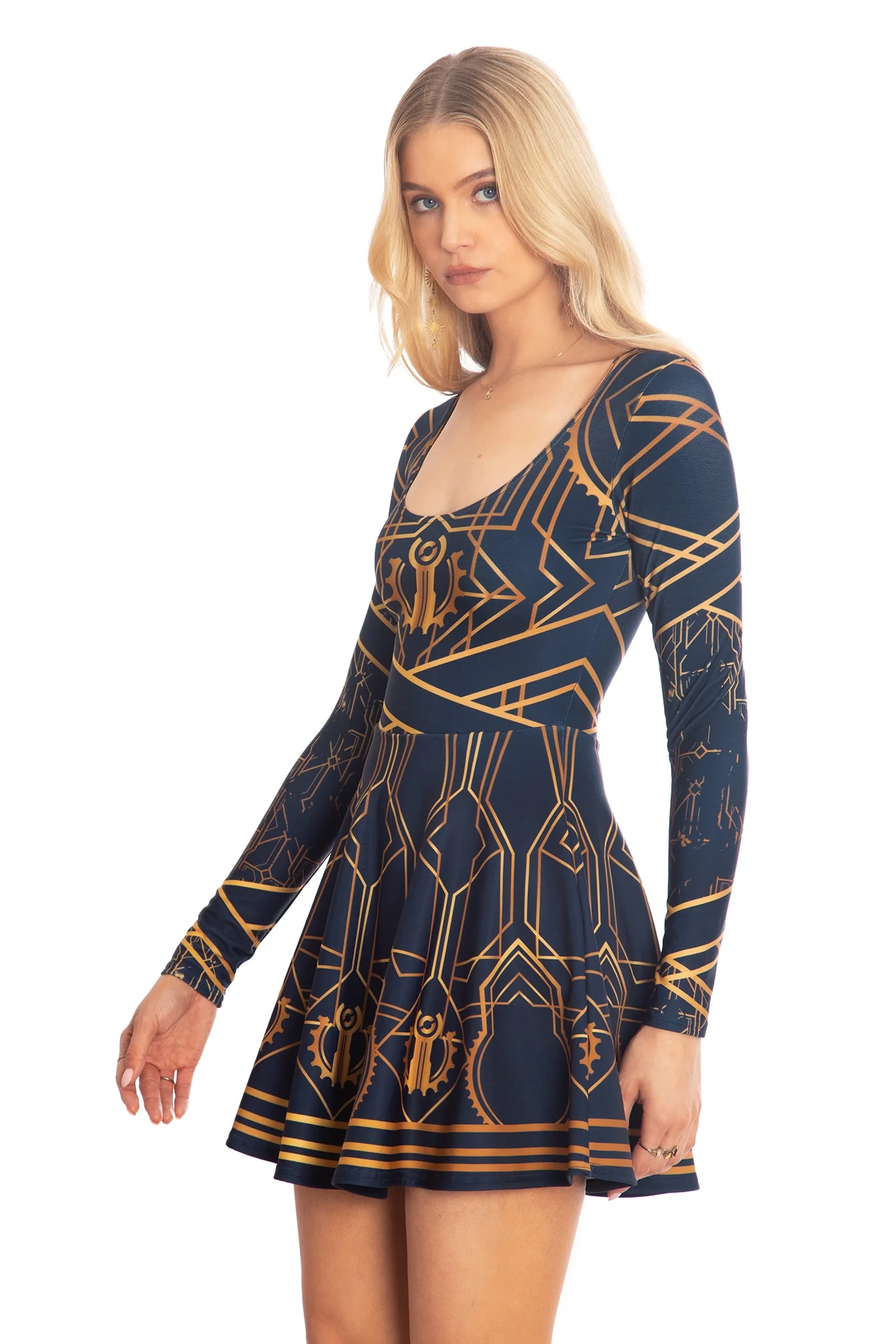 Piltover Toastie Long Sleeve Skater Dress - Image 6