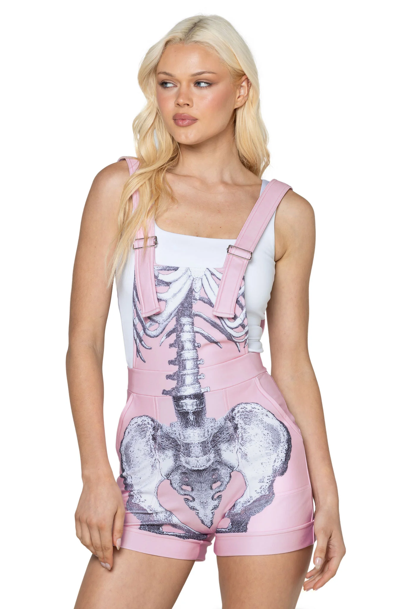 Pink Ribs Short Overalls - Image 6