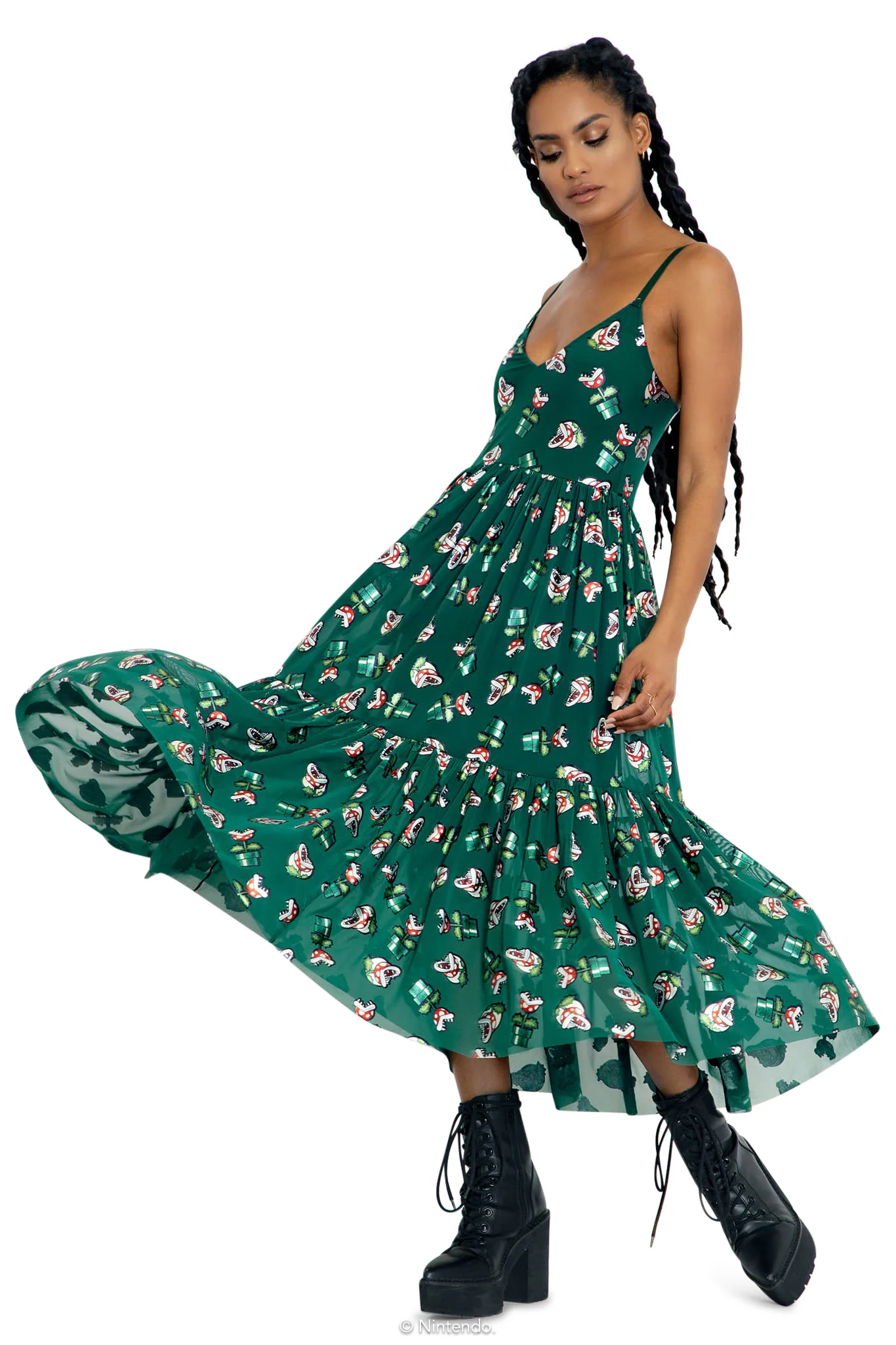 Piranha Plants Sheer Midaxi Dress - Image 5