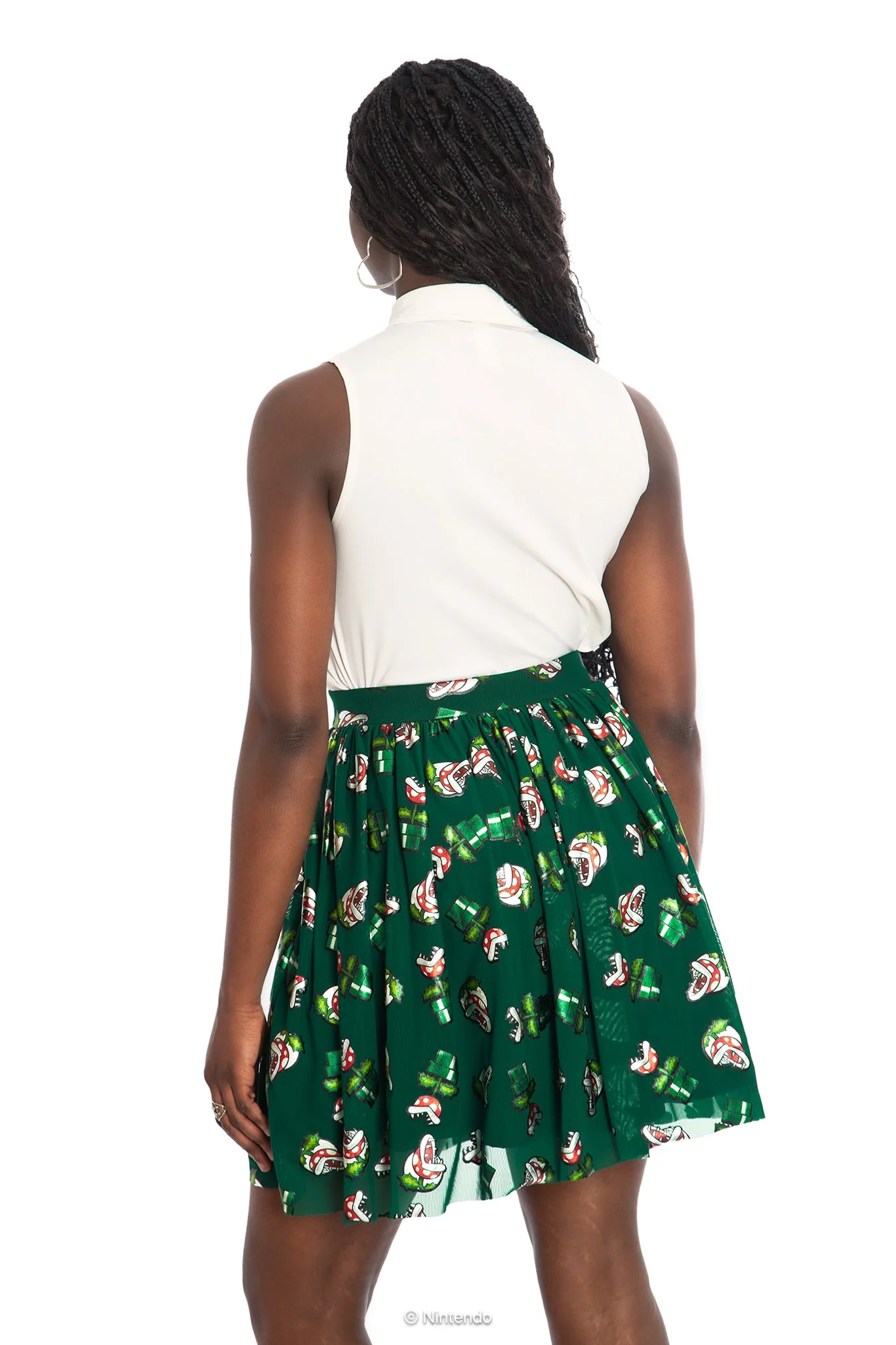 Piranha Plants Sheer Skater Skirt - Image 2